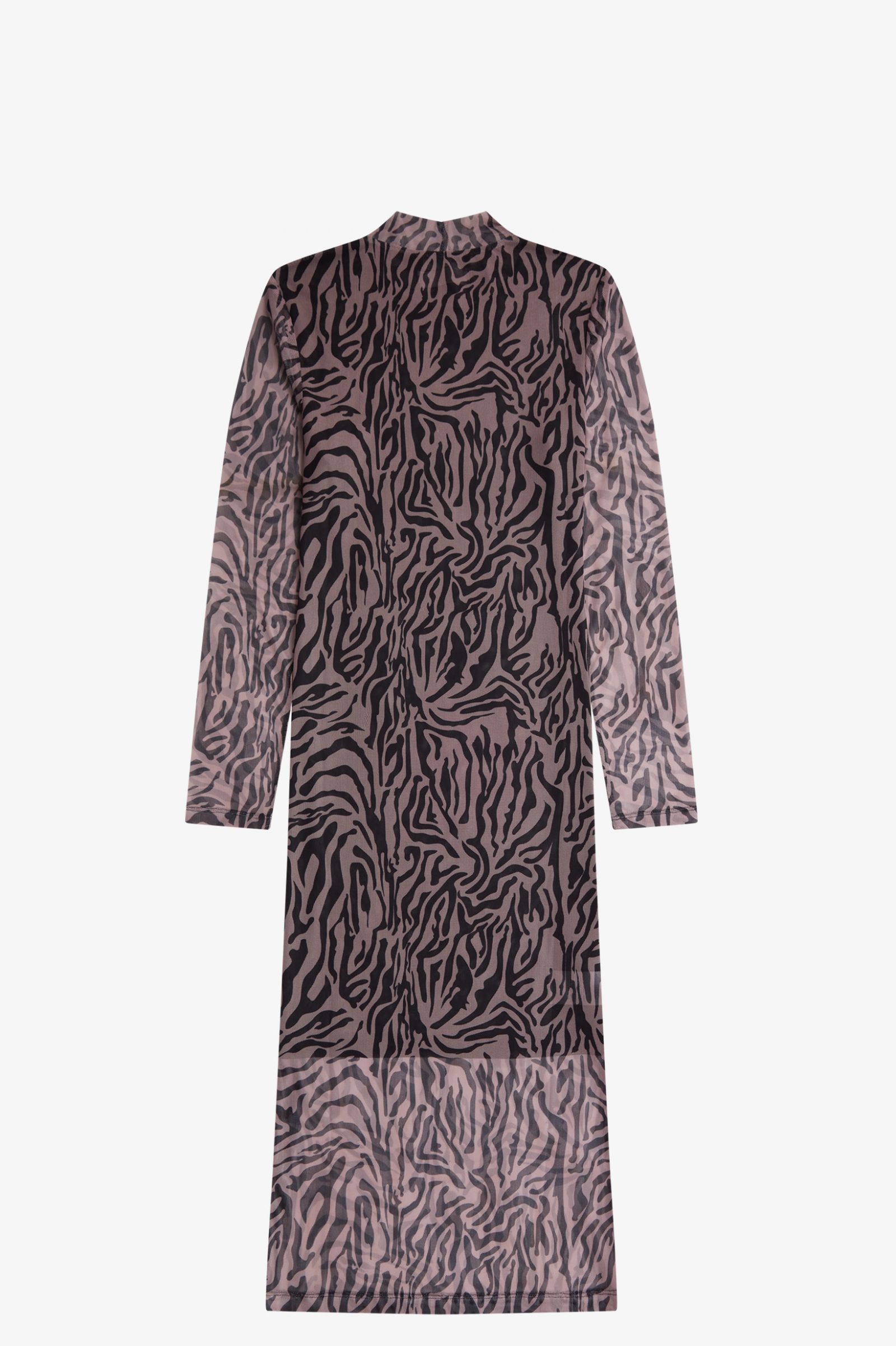 Amy Winehouse FoundationZebra Print Mesh Dress Dusty Rose Pink