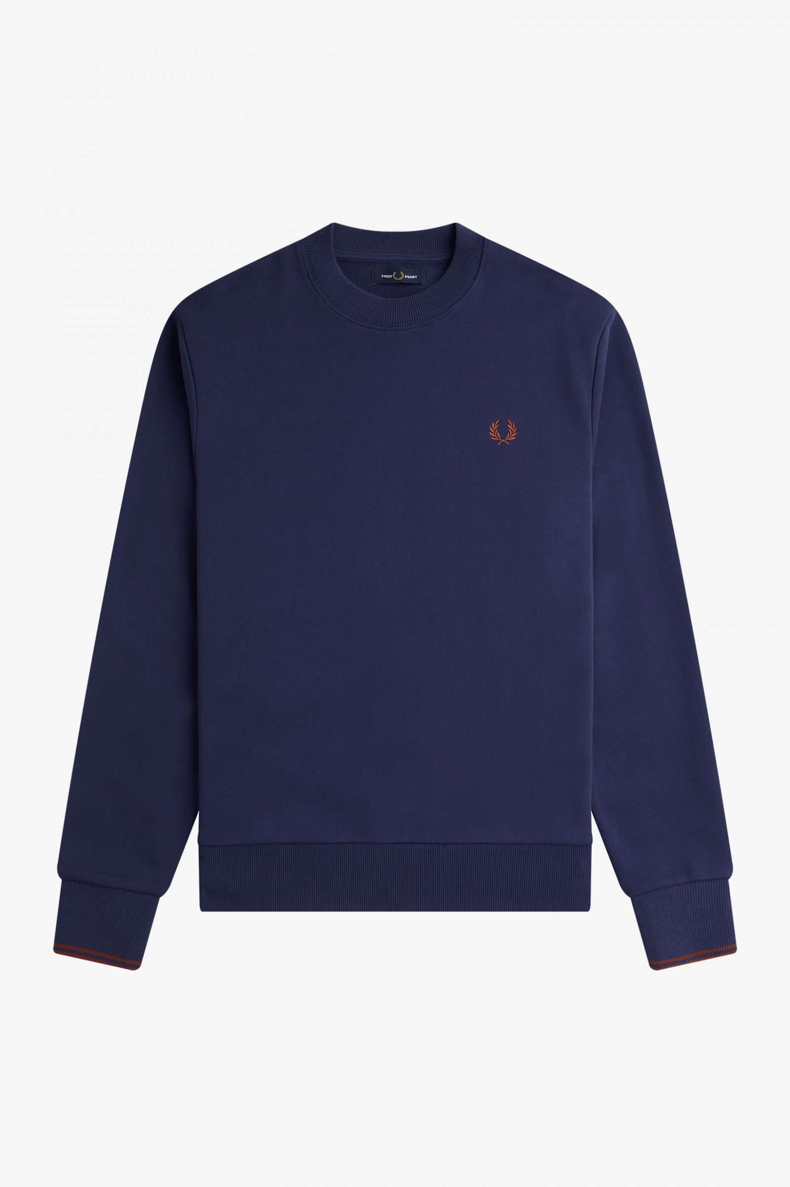 Crew Neck Sweatshirt French Navy / Whisky Brown