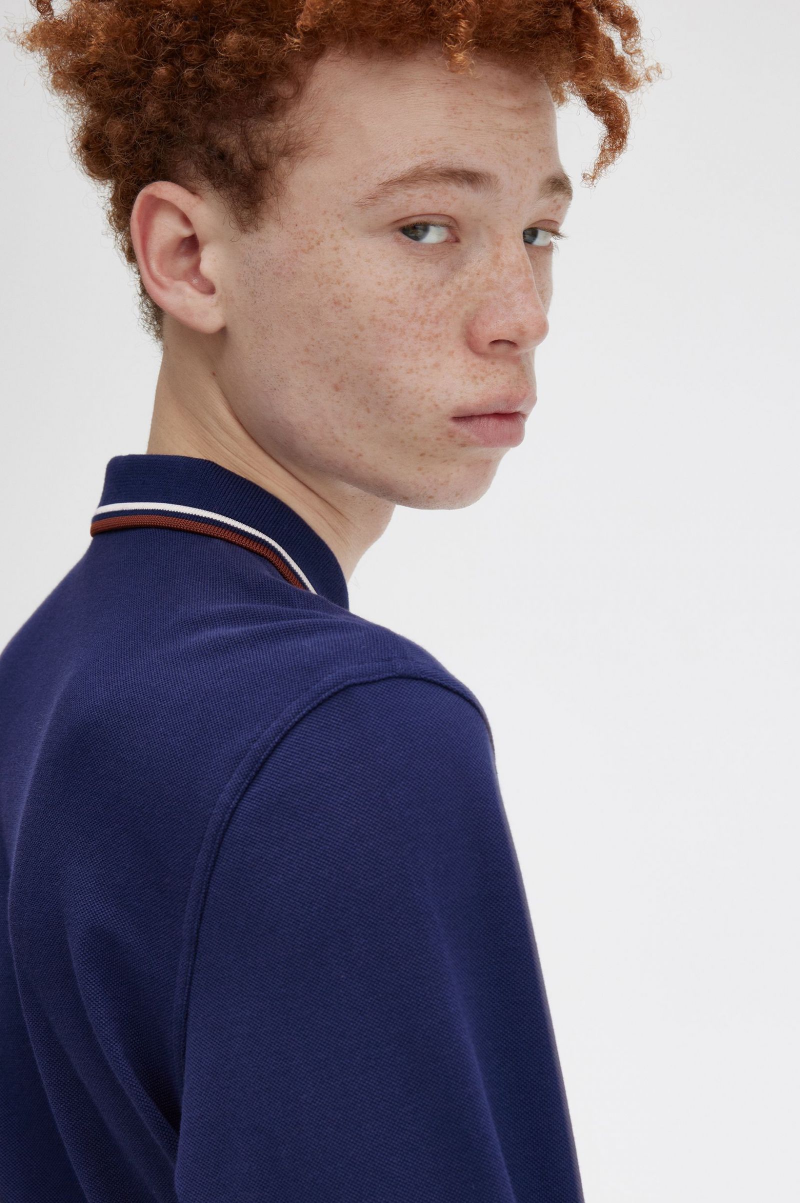 The Fred Perry ShirtM3636 French Navy / Ecru / Whisky Brown