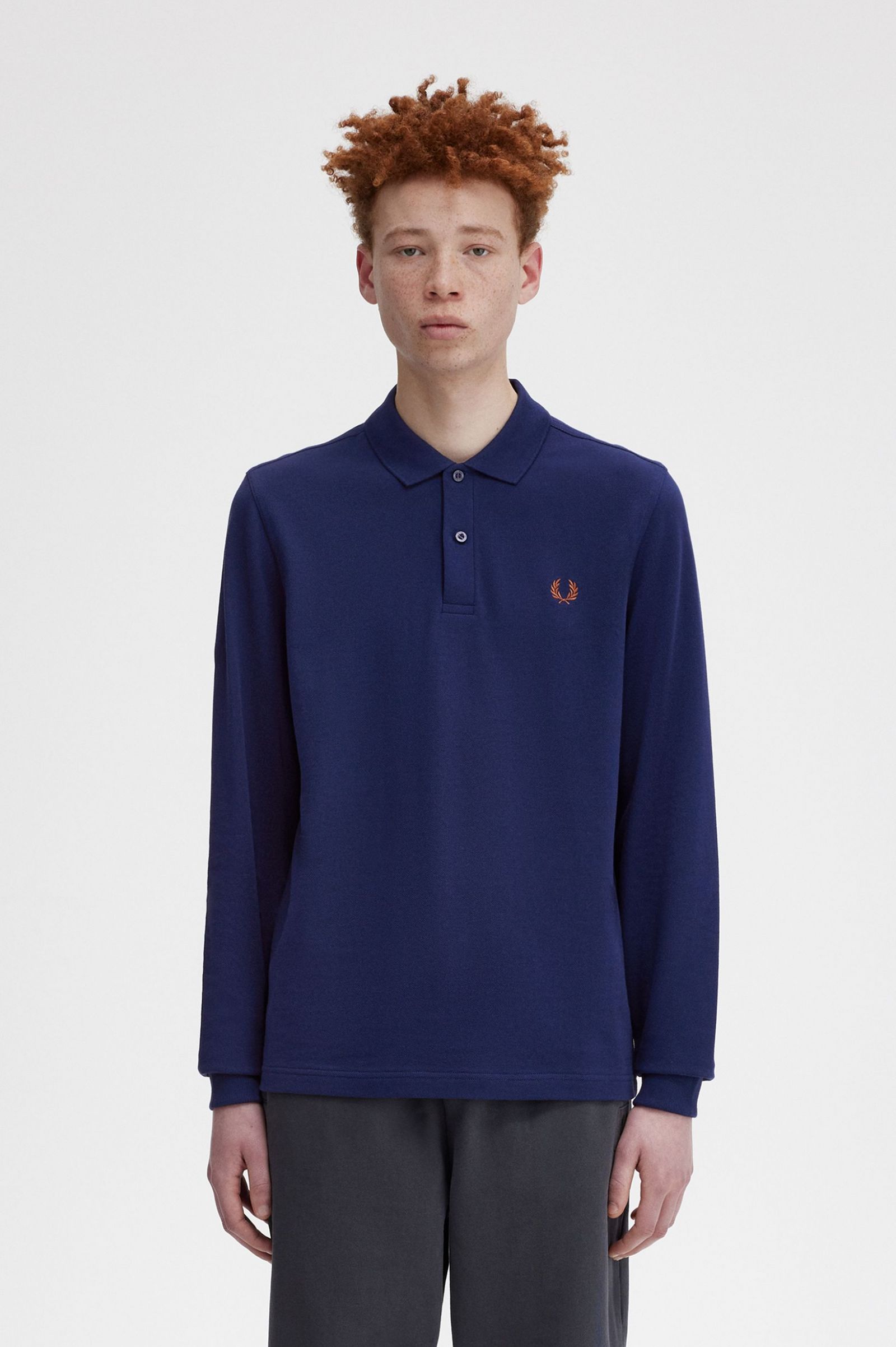 The Fred Perry ShirtM6006 French Navy / Whisky Brown