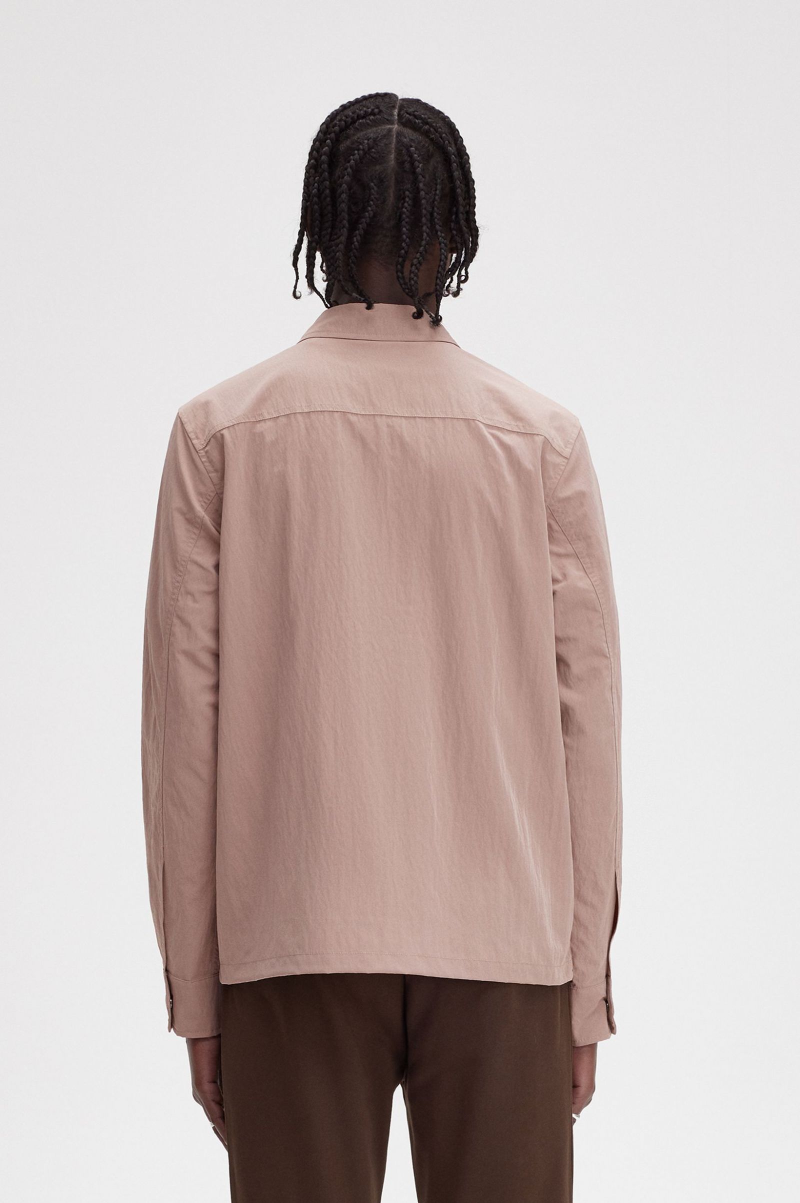 Zip-Through Overshirt Dark Pink