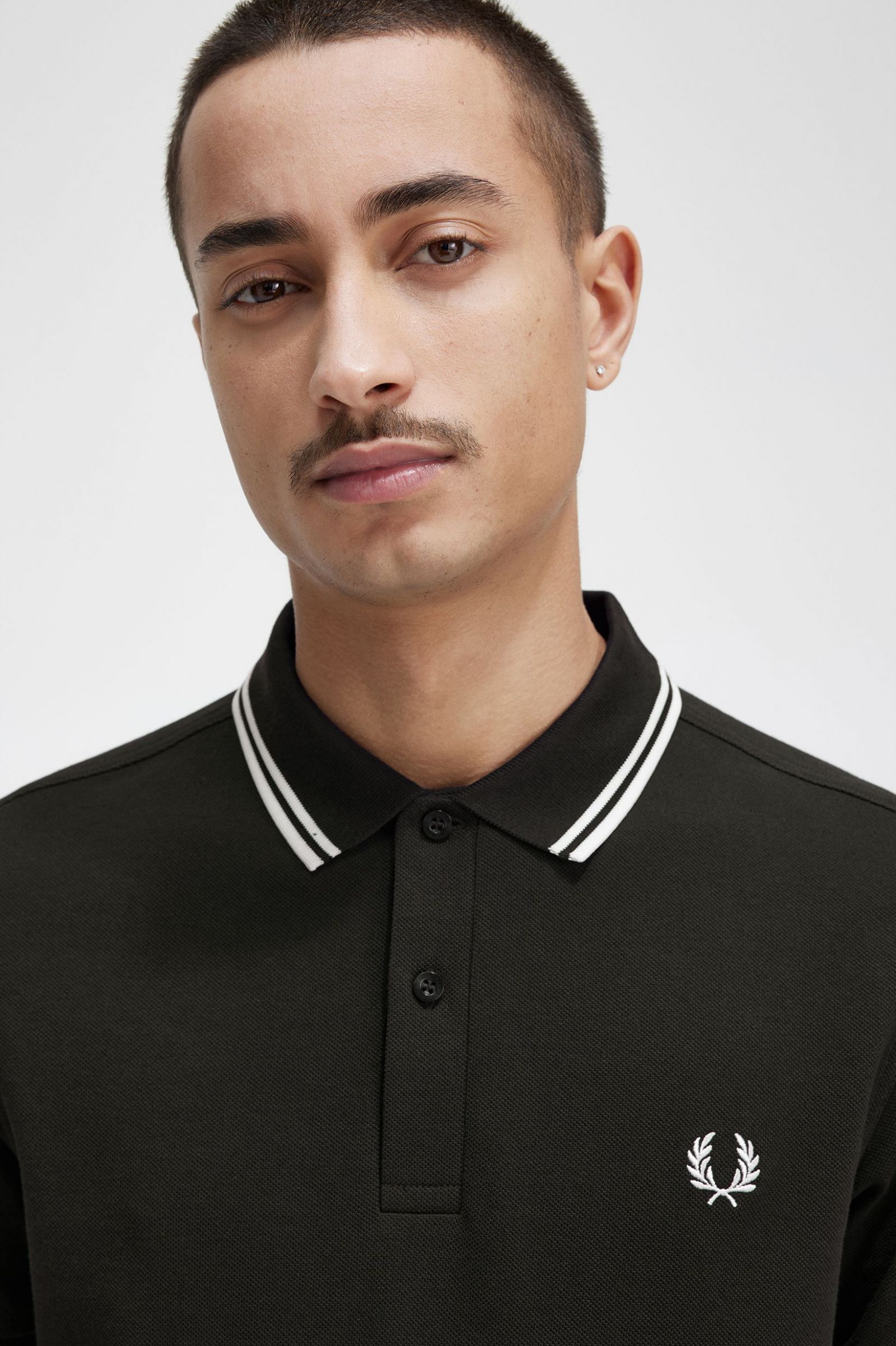 The Fred Perry ShirtM3600 Night Green / Snow White / Snow White