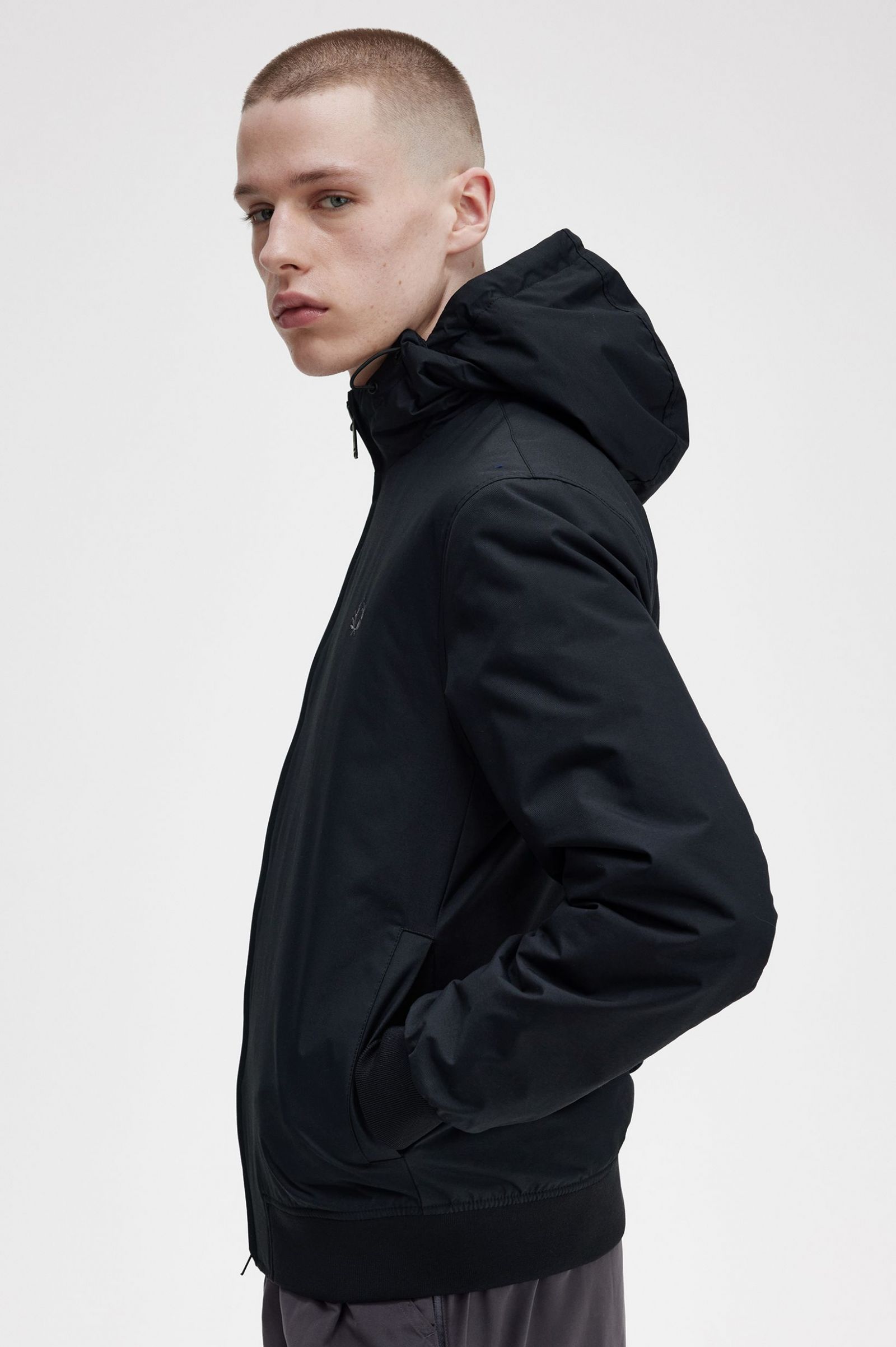 Padded Hooded Brentham Jacket Black / Gunmetal