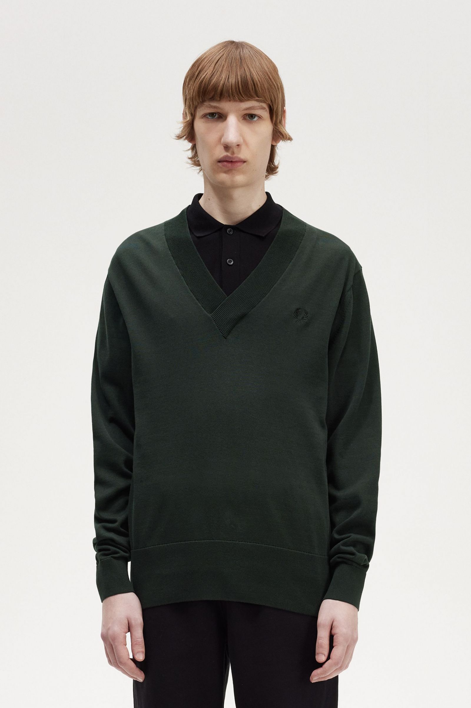 V-Neck Jumper Night Green