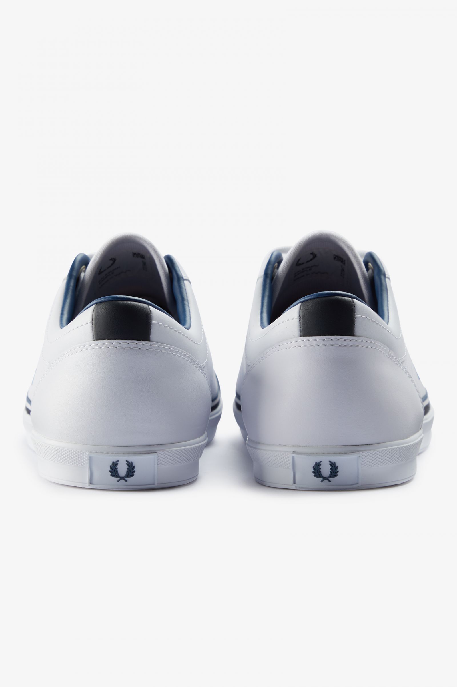 Perforated Baseline White / Midnght Blue