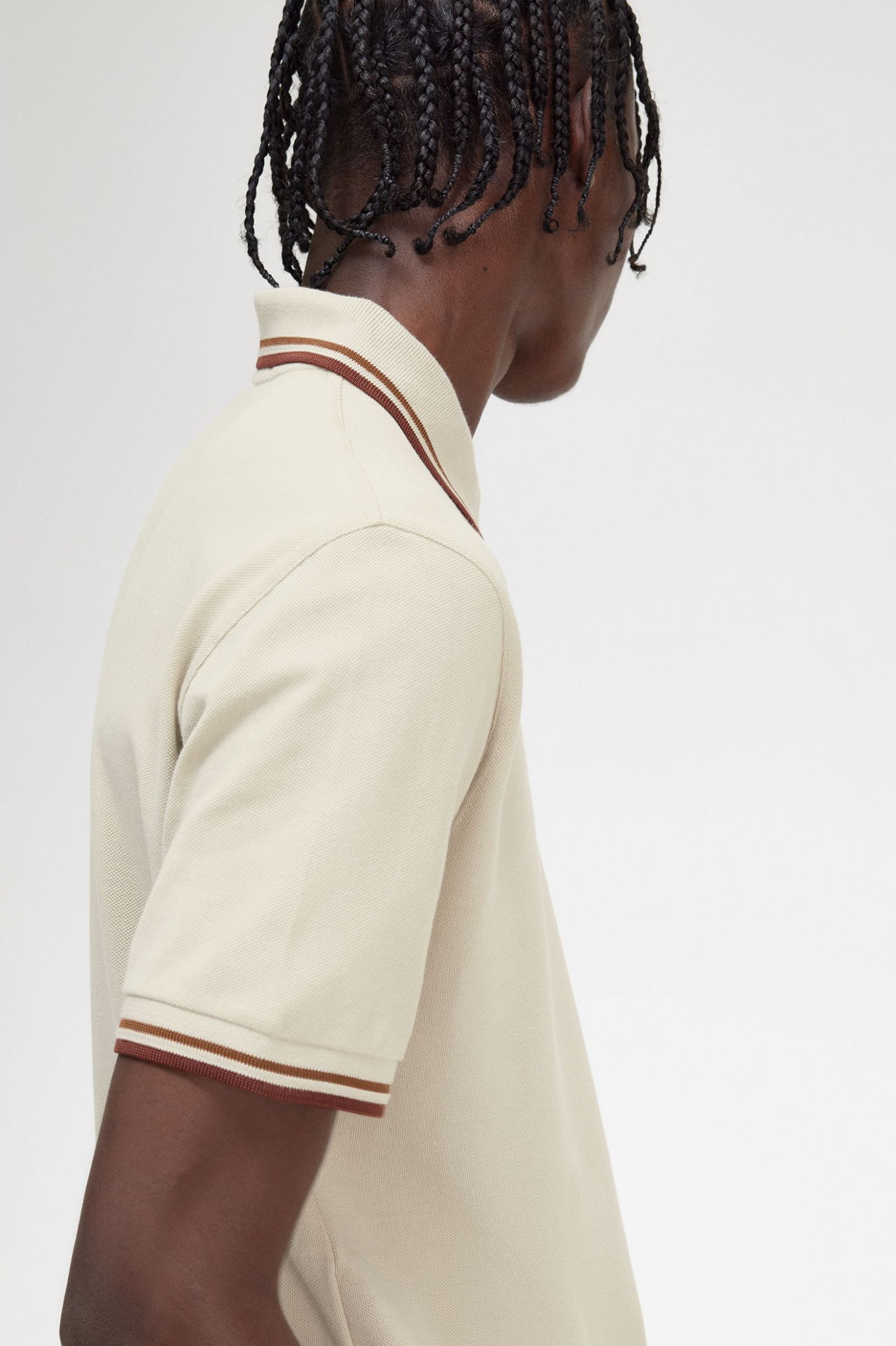 The Fred Perry ShirtM12 Oatmeal / Dark Caramel / Whisky Brown