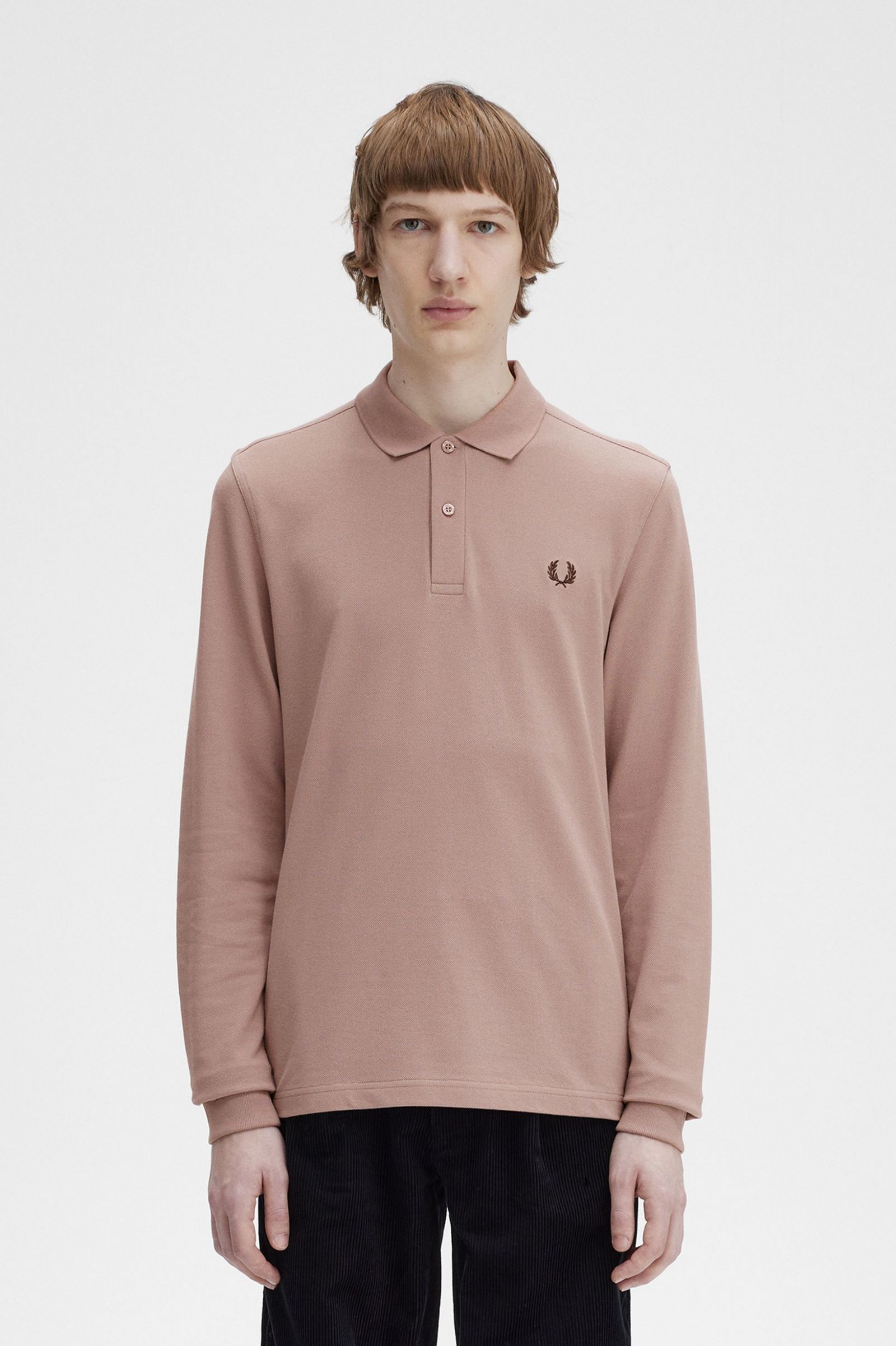 The Fred Perry ShirtM6006 Dark Pink / Burnt Tobacco