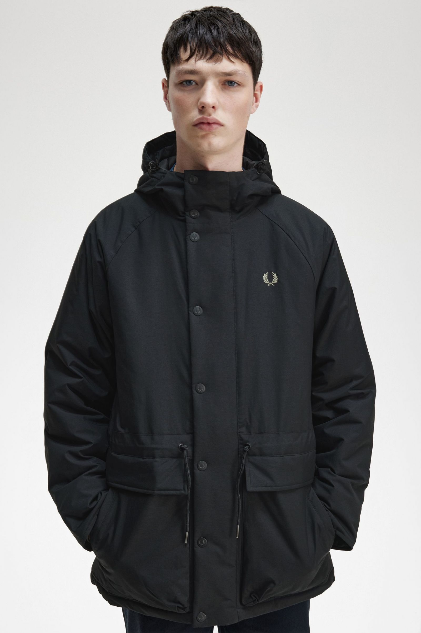 Padded Zip Through Jacket Black