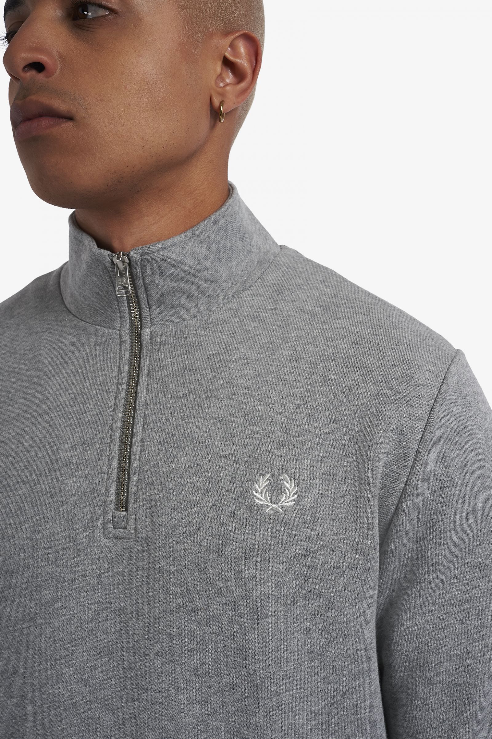 Half Zip Sweatshirt Steel Marl