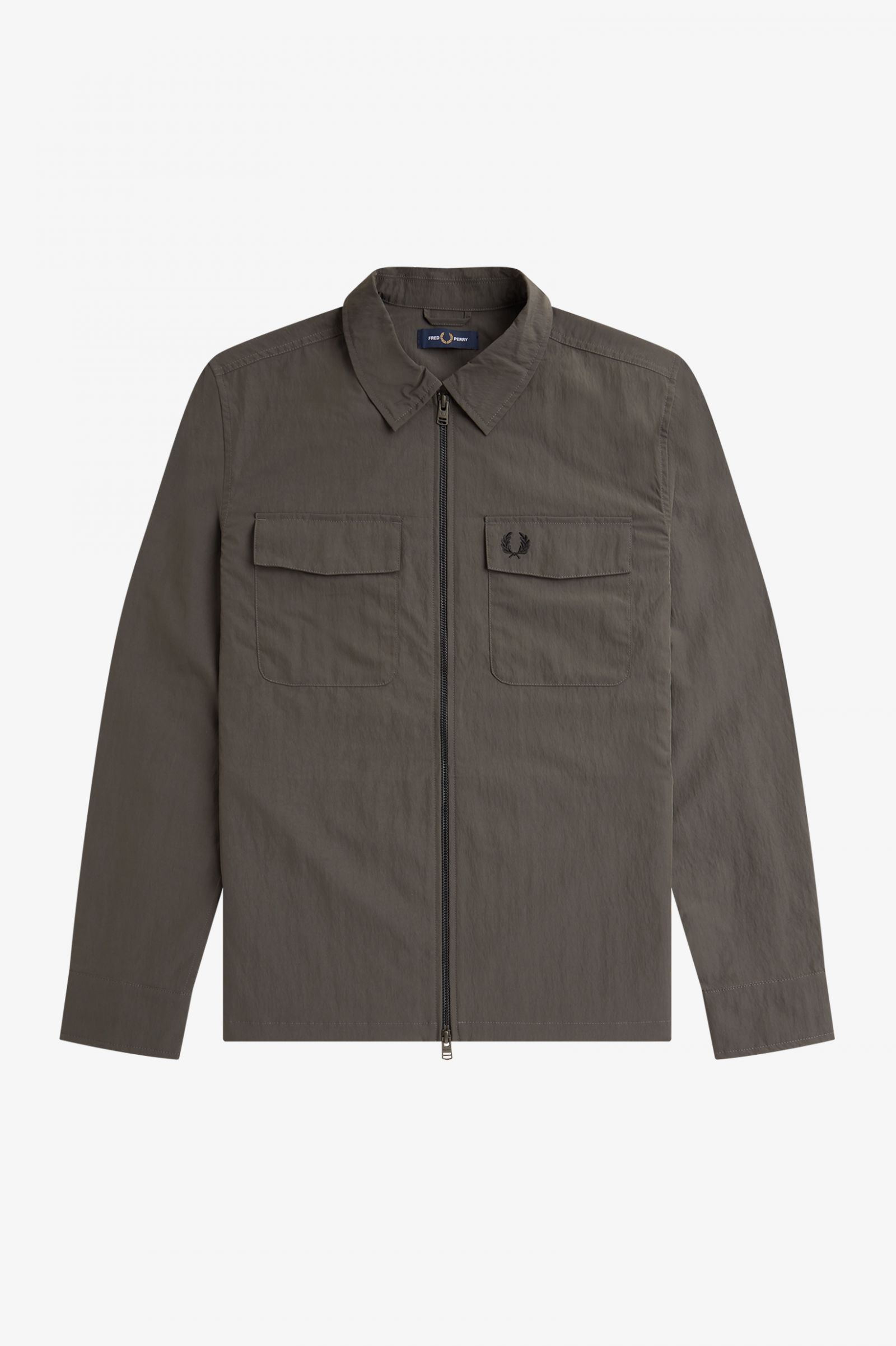 Lightweight Zip-Through Overshirt Field Green