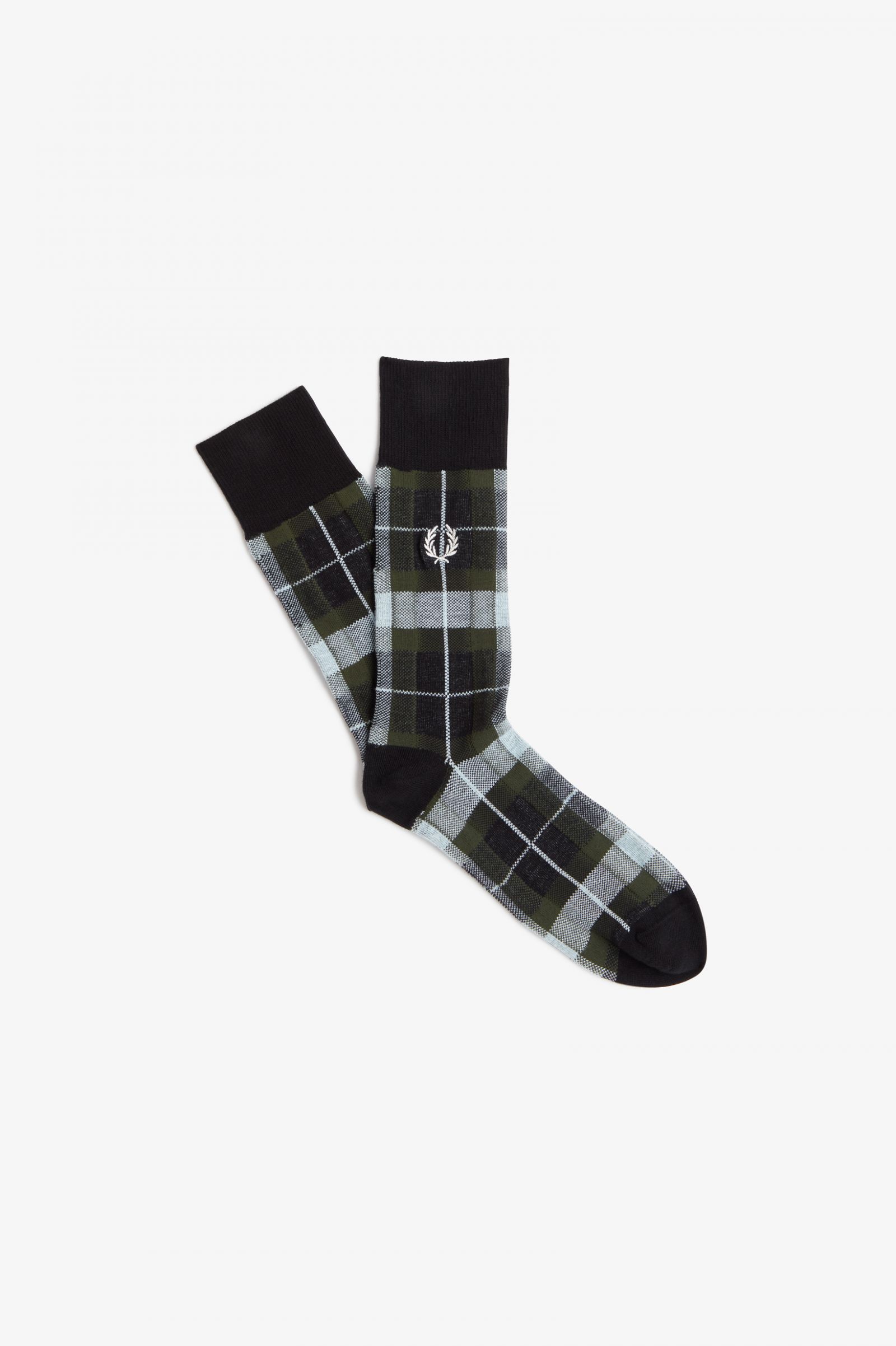 Tartan Socks Light Ice / Snow White