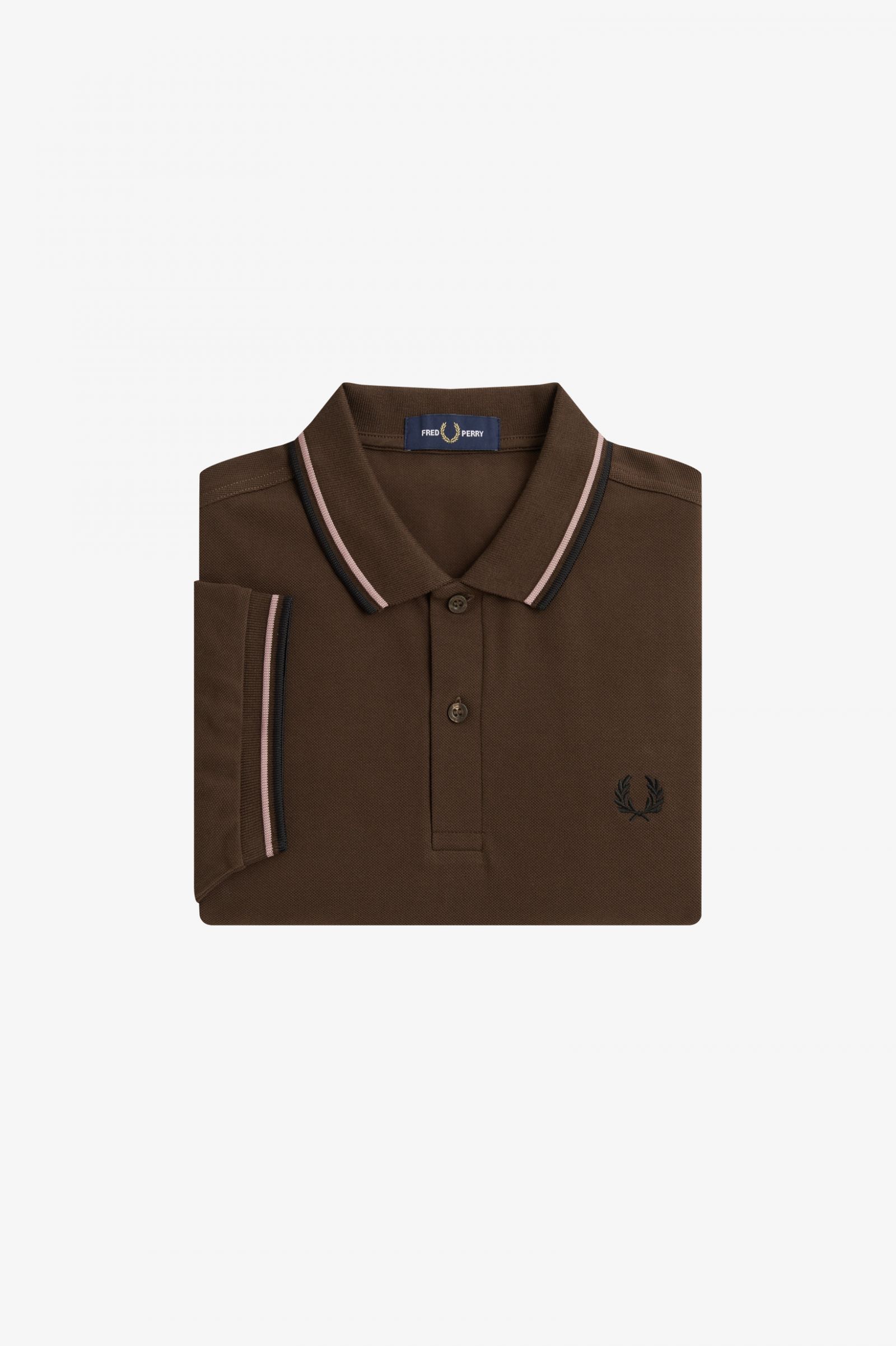 The Fred Perry ShirtM3600 Burnt Tobacco / Dark Pink / Black