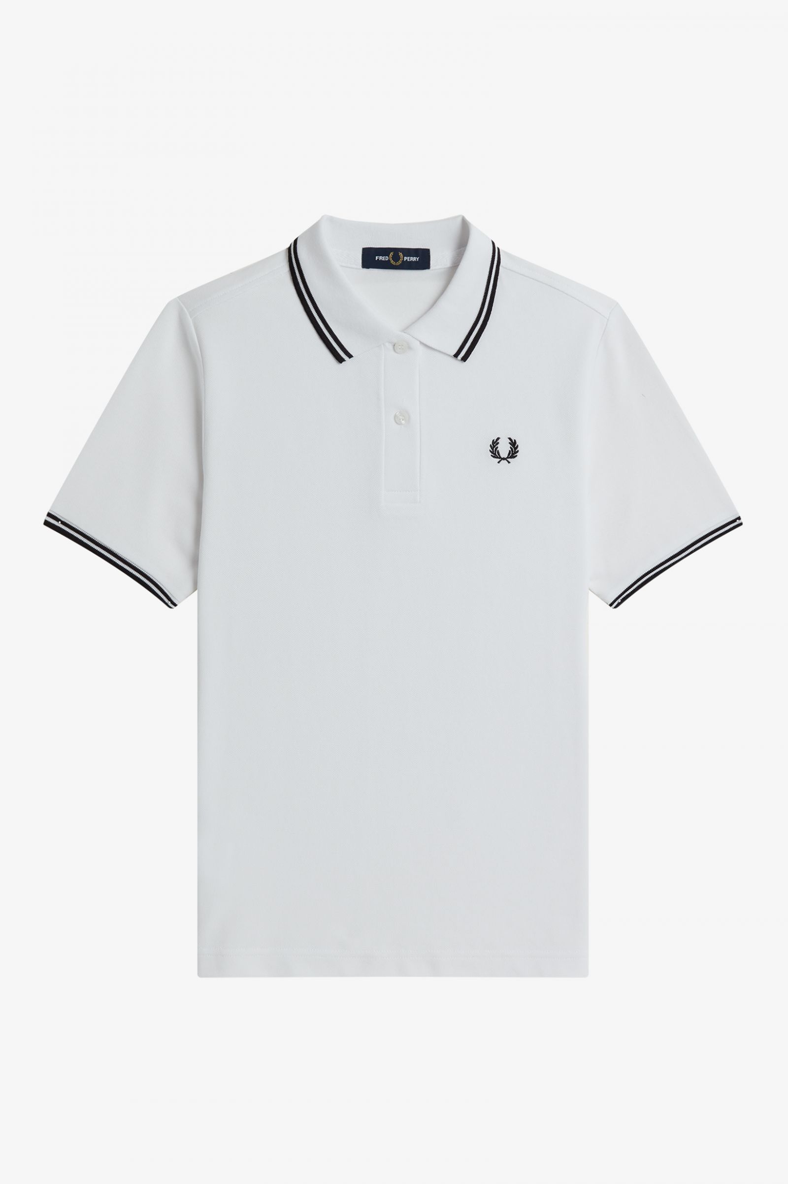 The Fred Perry ShirtG3600 White / Black / Black