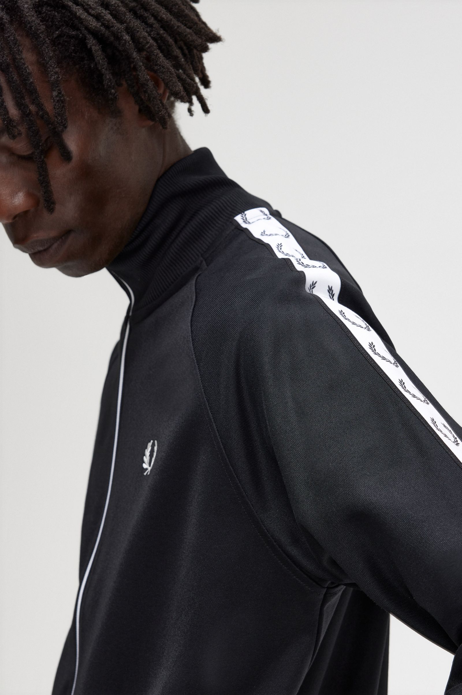 Taped Track Jacket Black