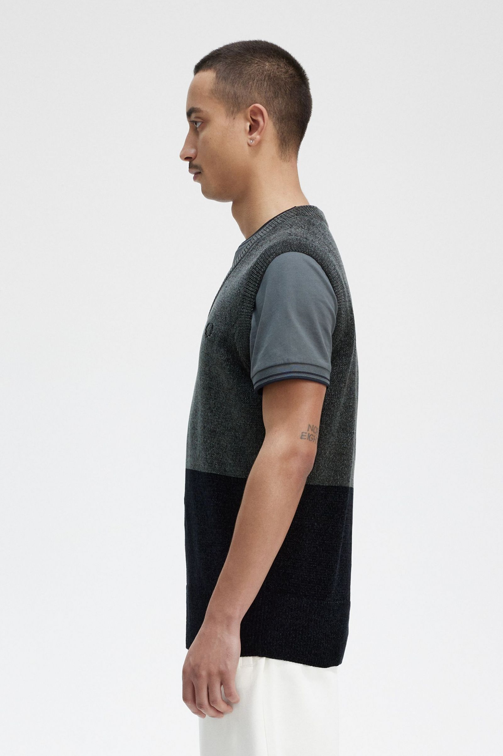 Colour Block Chenille Tank Field Green