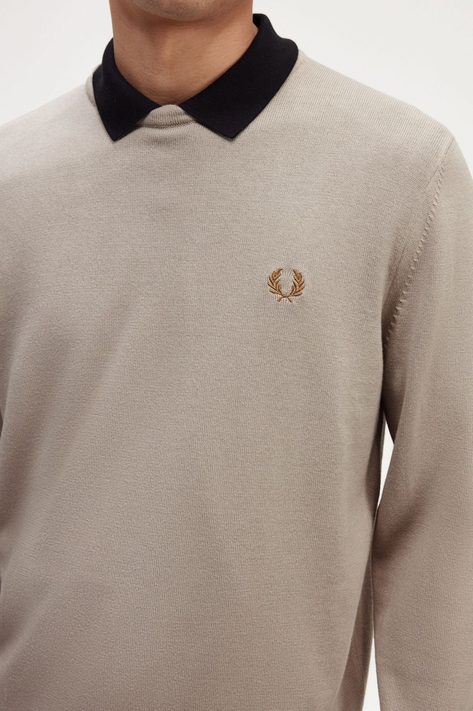 Classic Crew Neck Jumper Dark Oatmeal