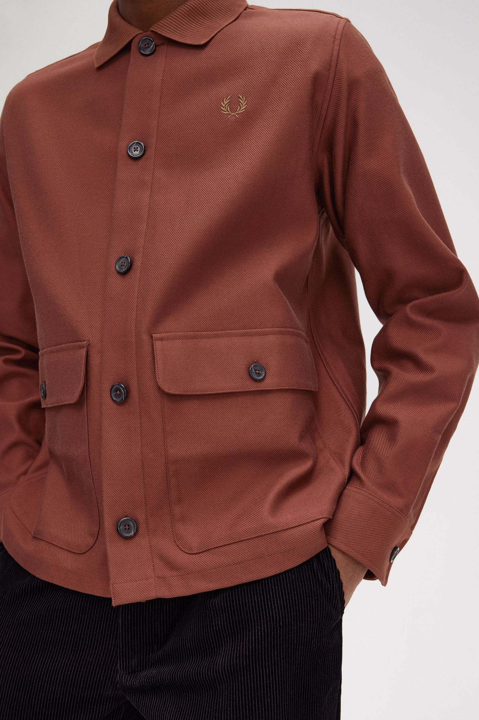 Utility Pocket Overshirt Whisky Brown