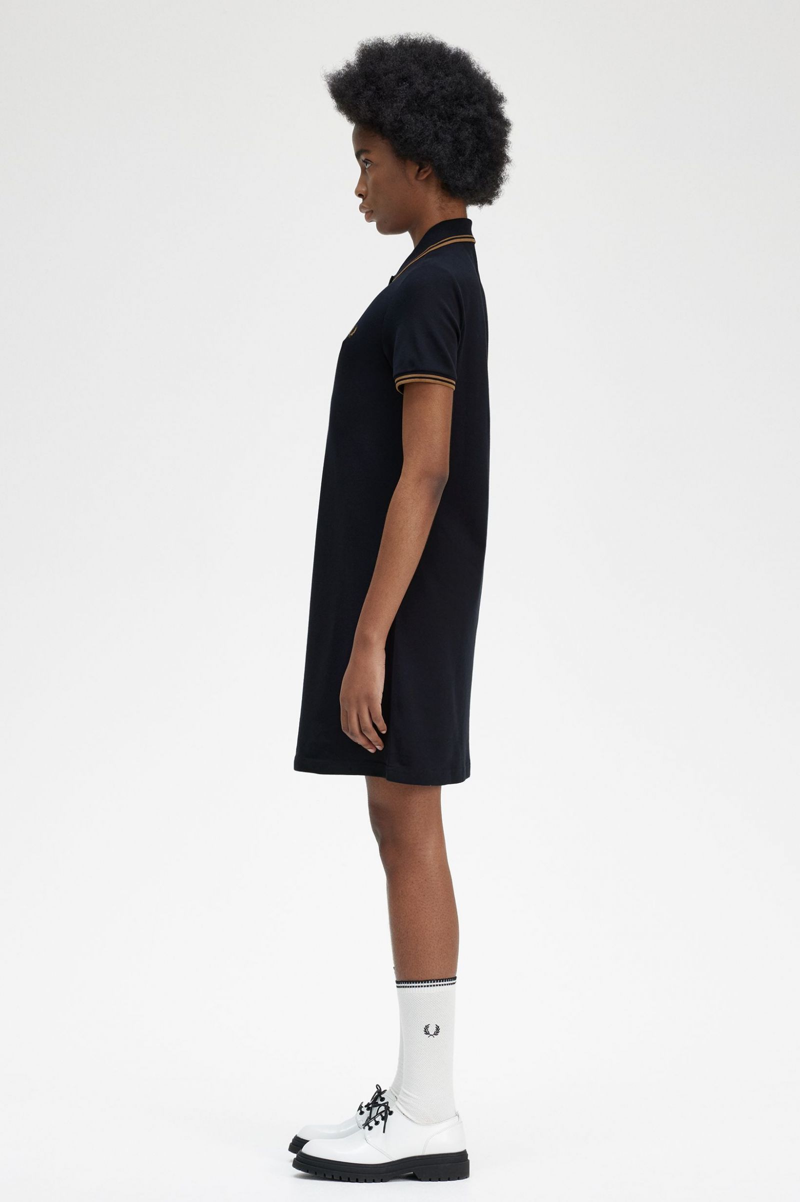 Twin Tipped Fred Perry Shirt Dress Navy