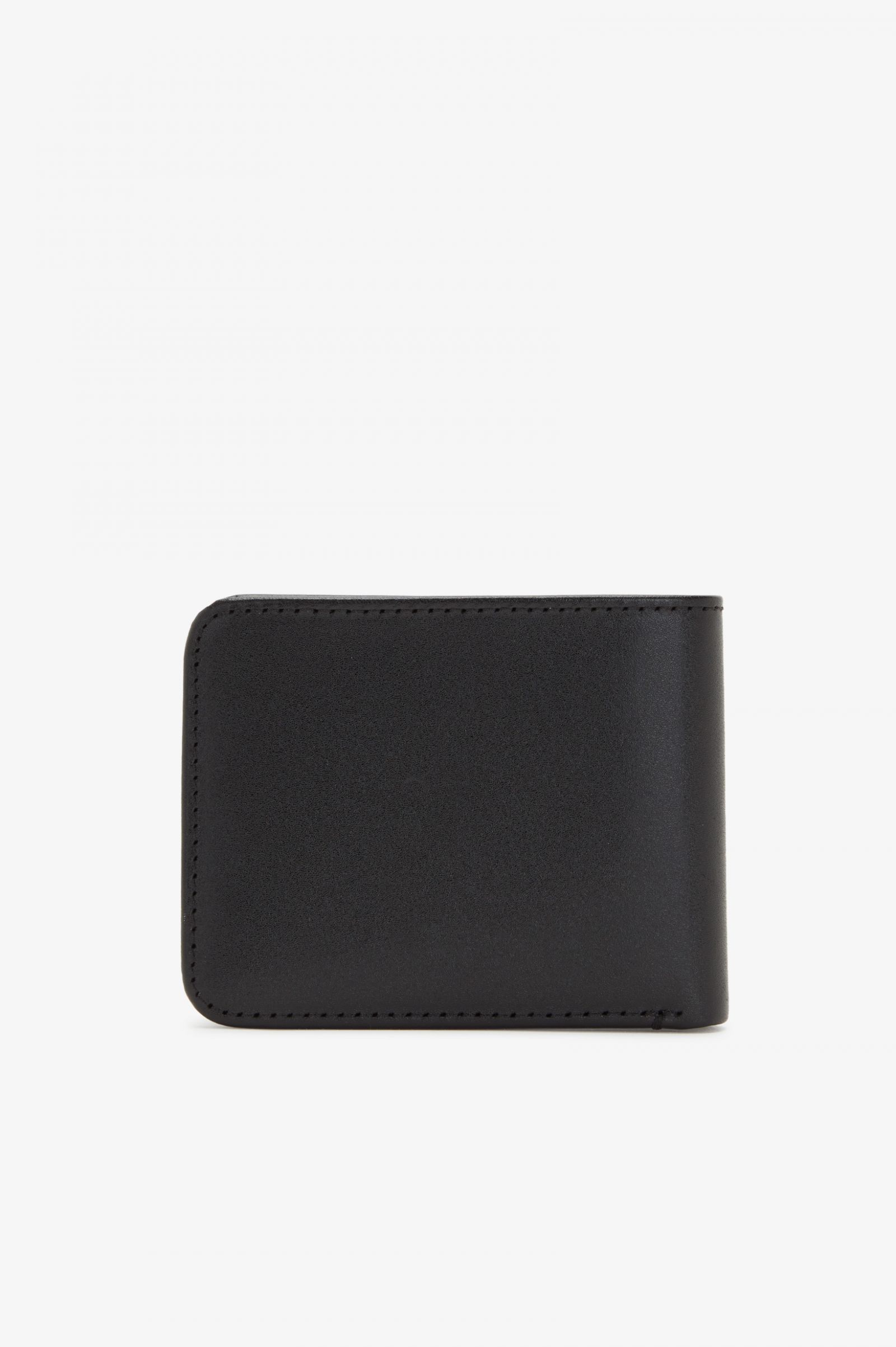 Burnished Leather Billfold Wallet Black