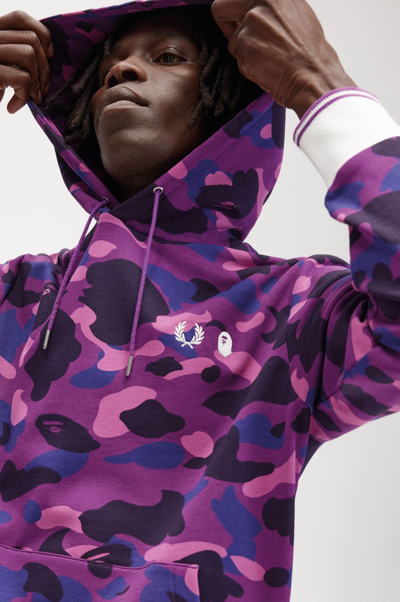A Bathing Ape®Camouflage Hooded Sweatshirt Black