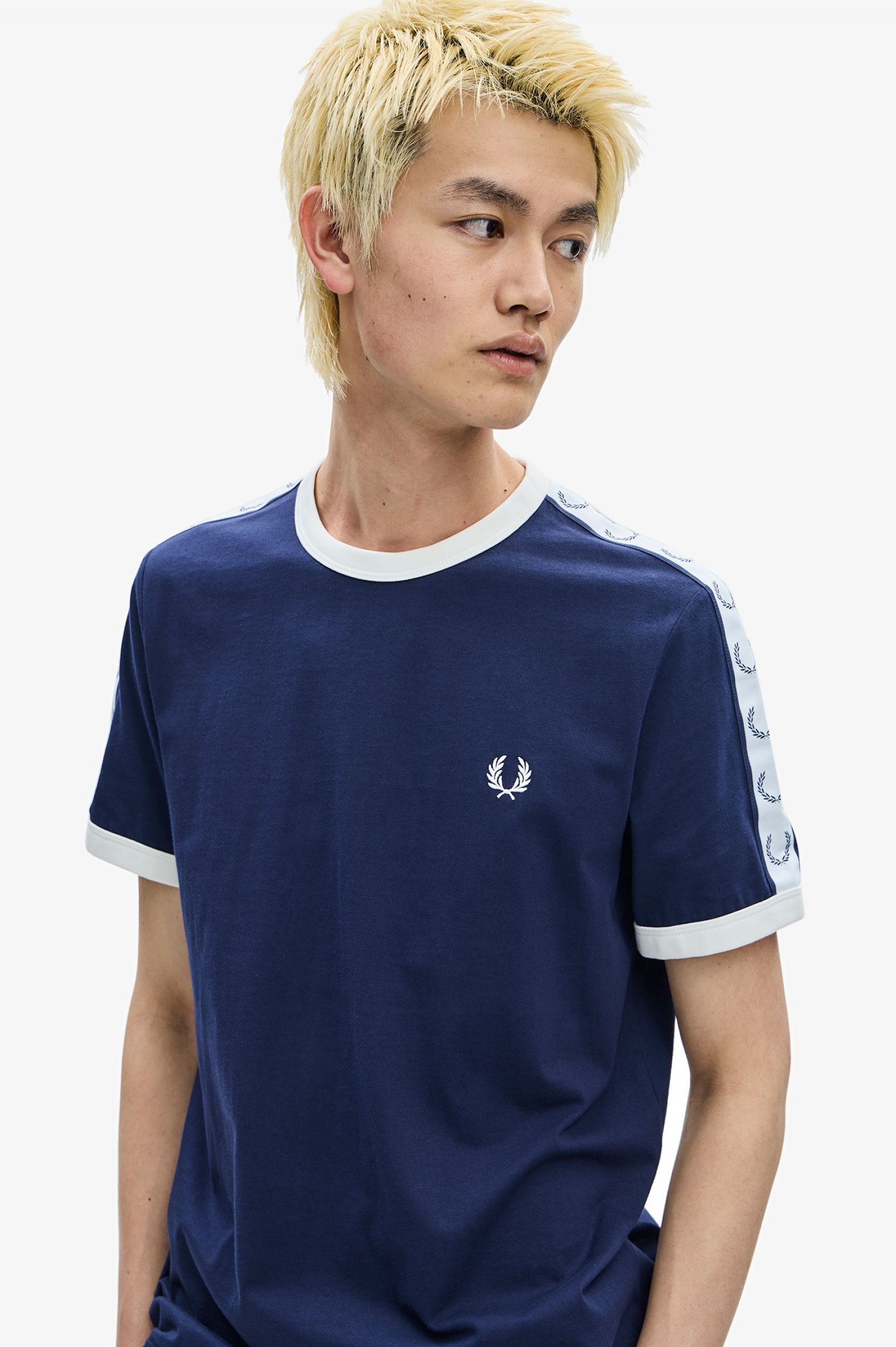 Taped Ringer T-Shirt Carbon Blue