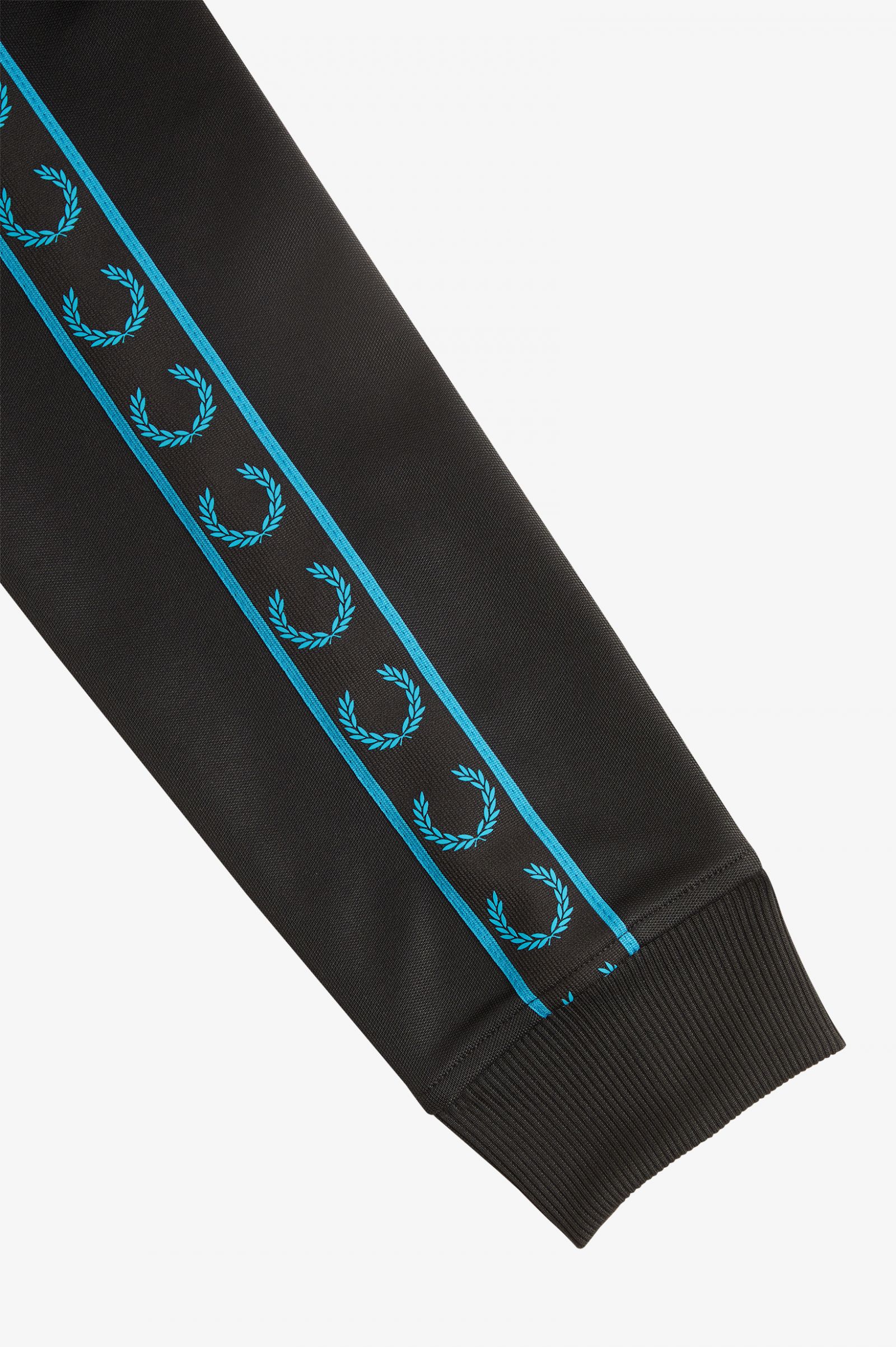 Contrast Tape Track Jacket Black / Cyber Blue