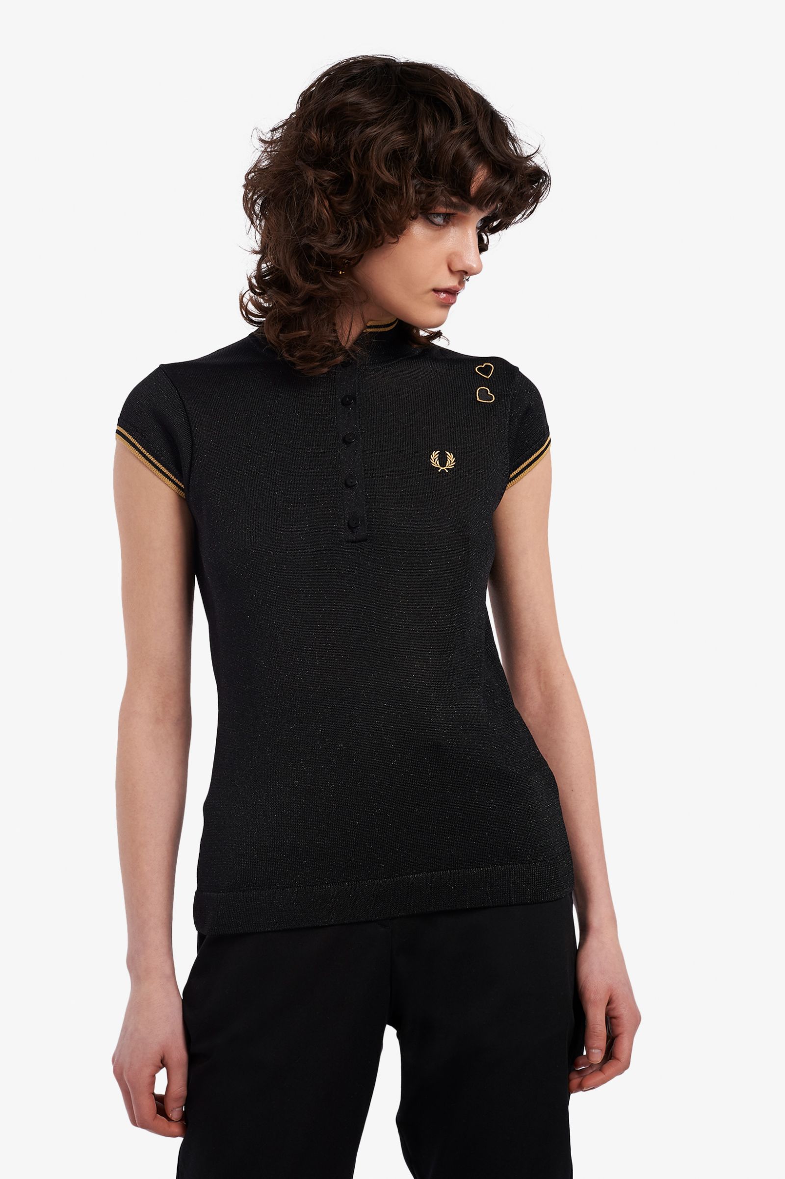 Amy Winehouse FoundationMetallic Knitted Shirt Black
