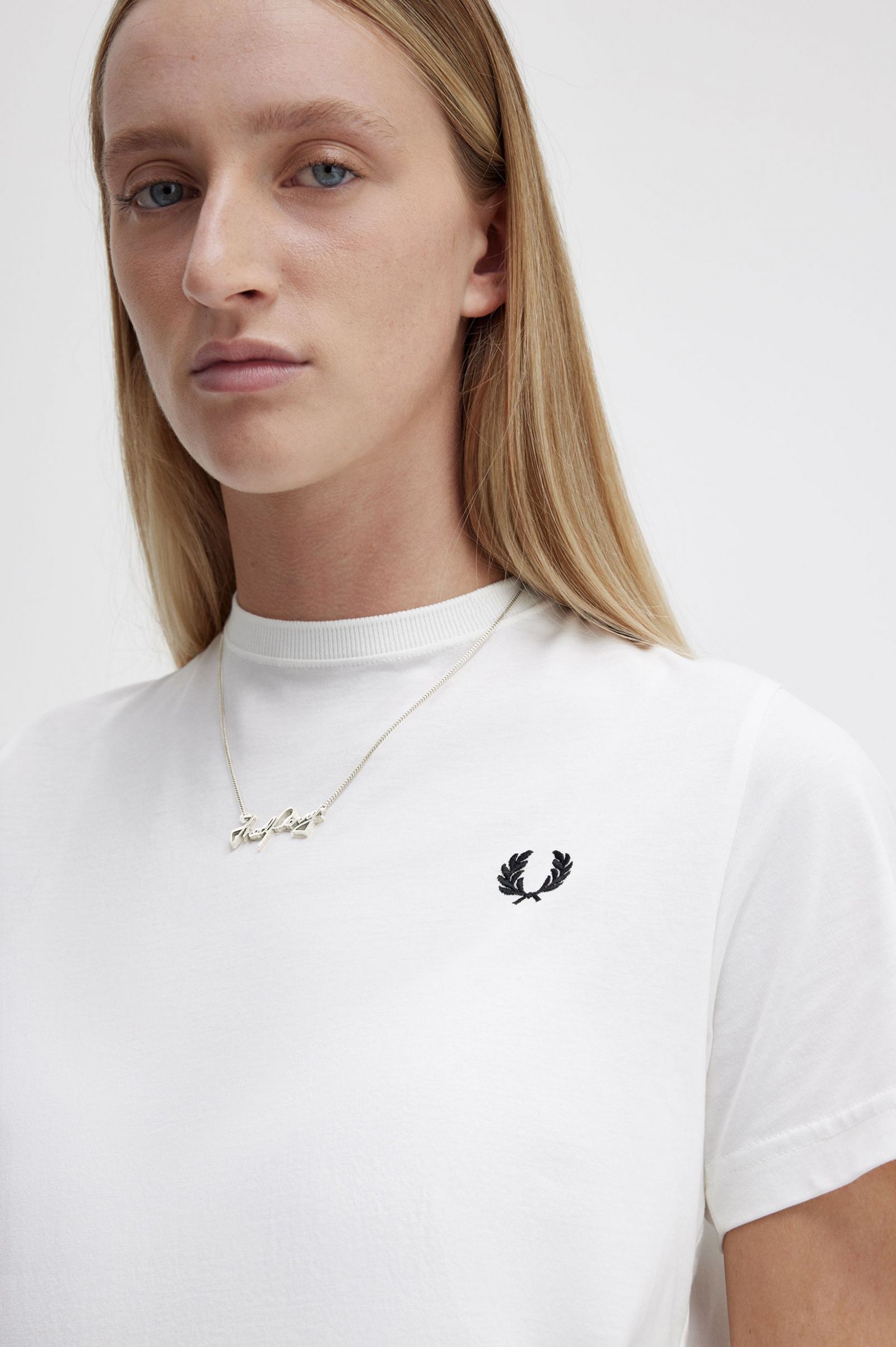 Fred Perry Necklace Metallic Silver