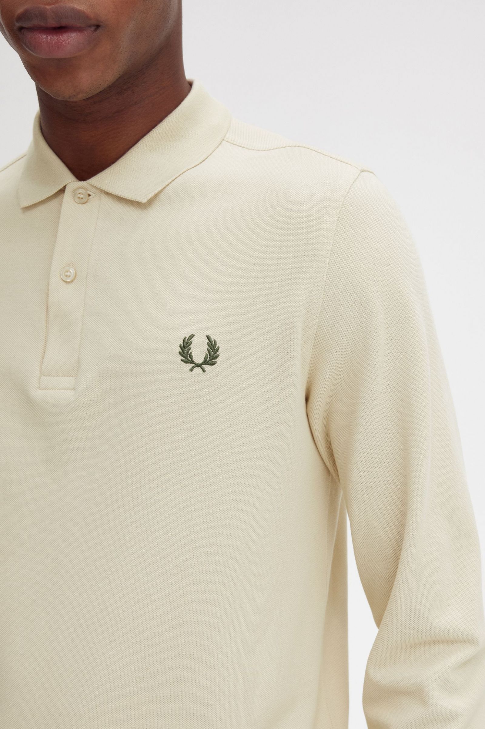 The Fred Perry ShirtM6006 Oatmeal / Field Green