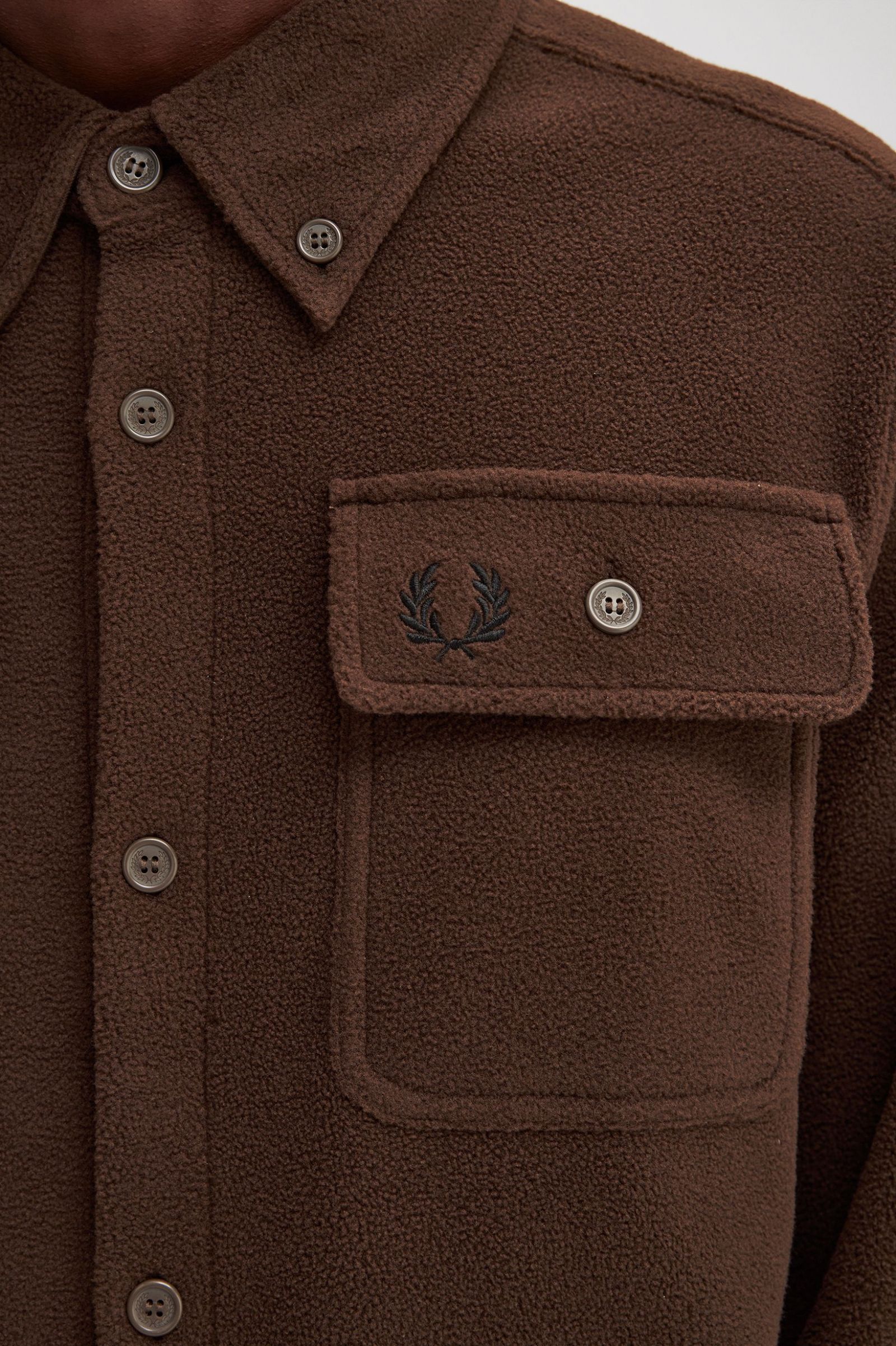 Fleece Overshirt Burnt Tobacco