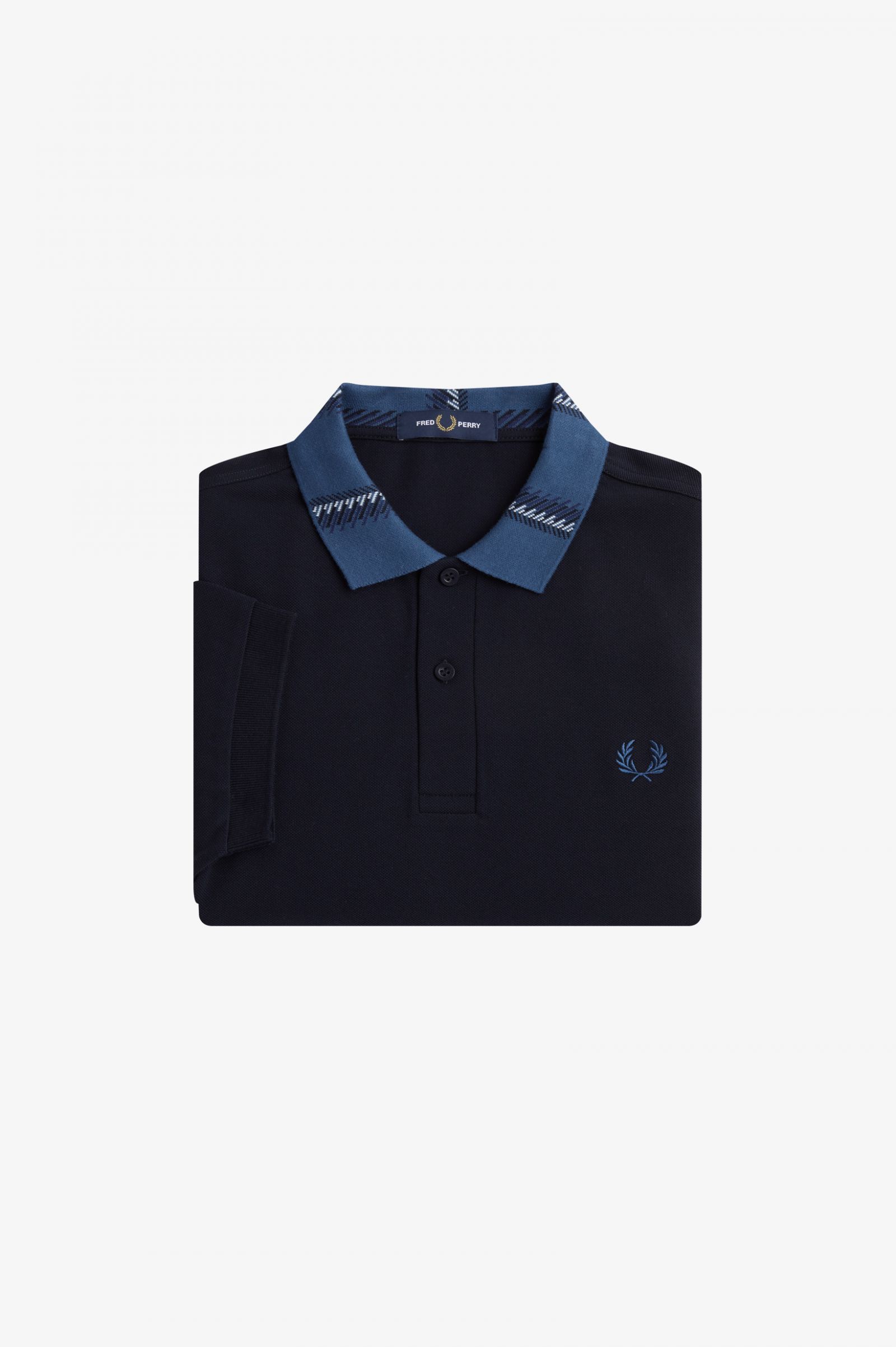Graphic Collar Polo Shirt Navy