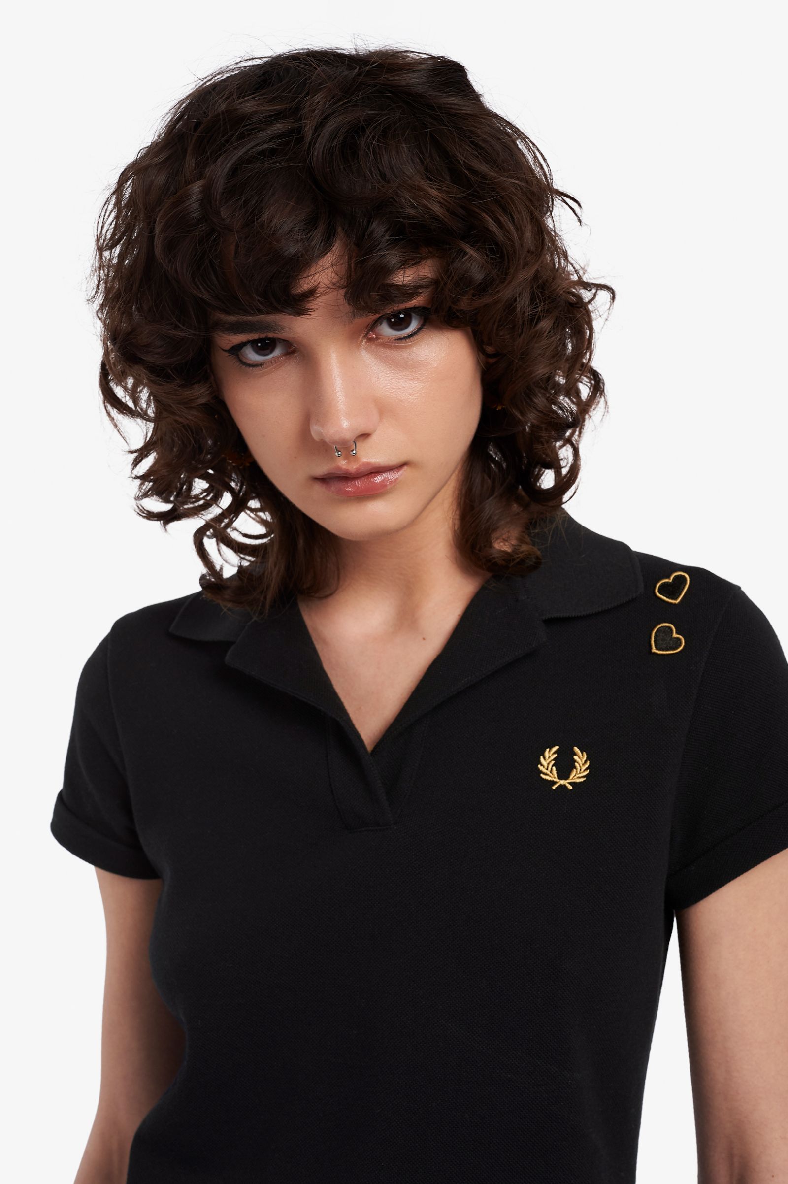 Amy Winehouse FoundationOpen-Collar Piqué Shirt Black
