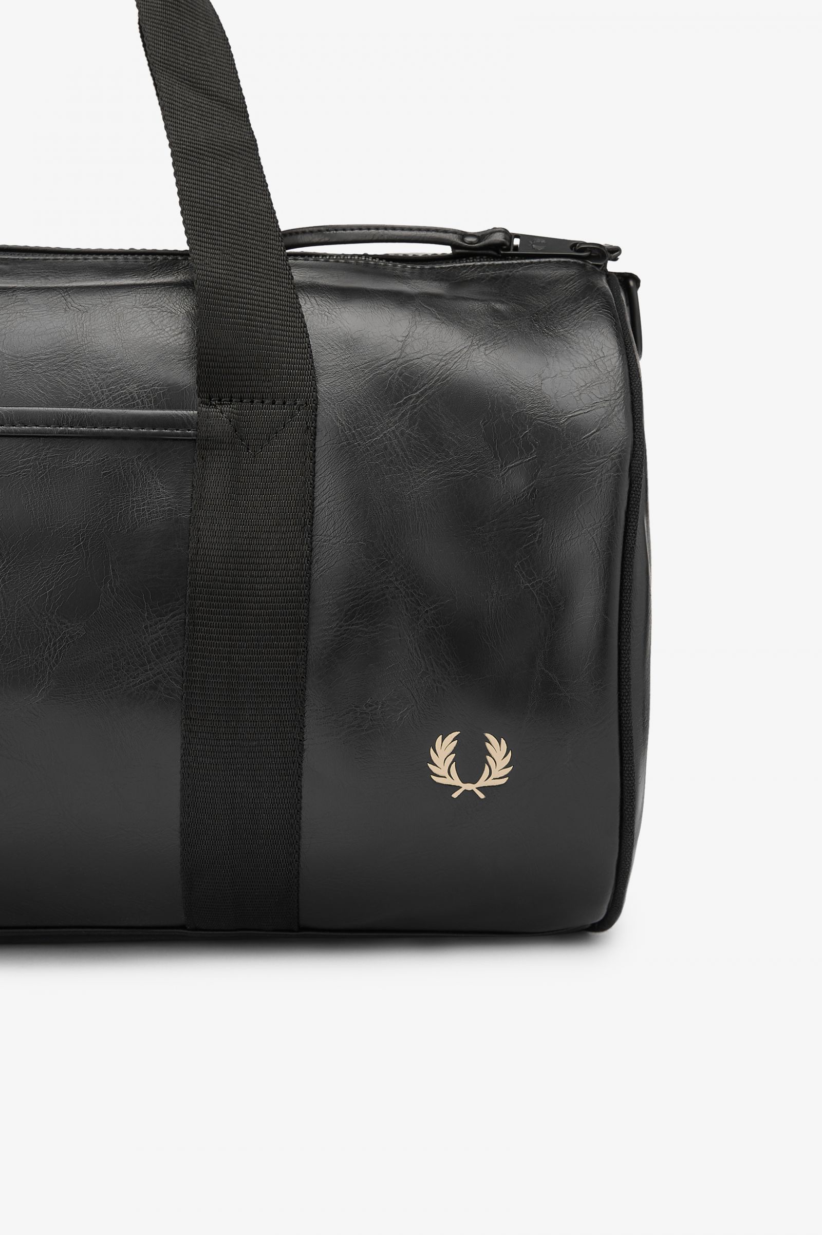 Tonal PU Barrel Bag Black
