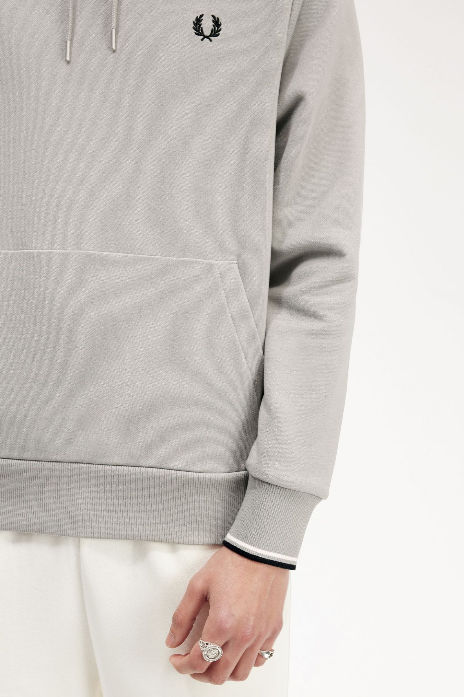 Tipped Hooded Sweatshirt Limestone