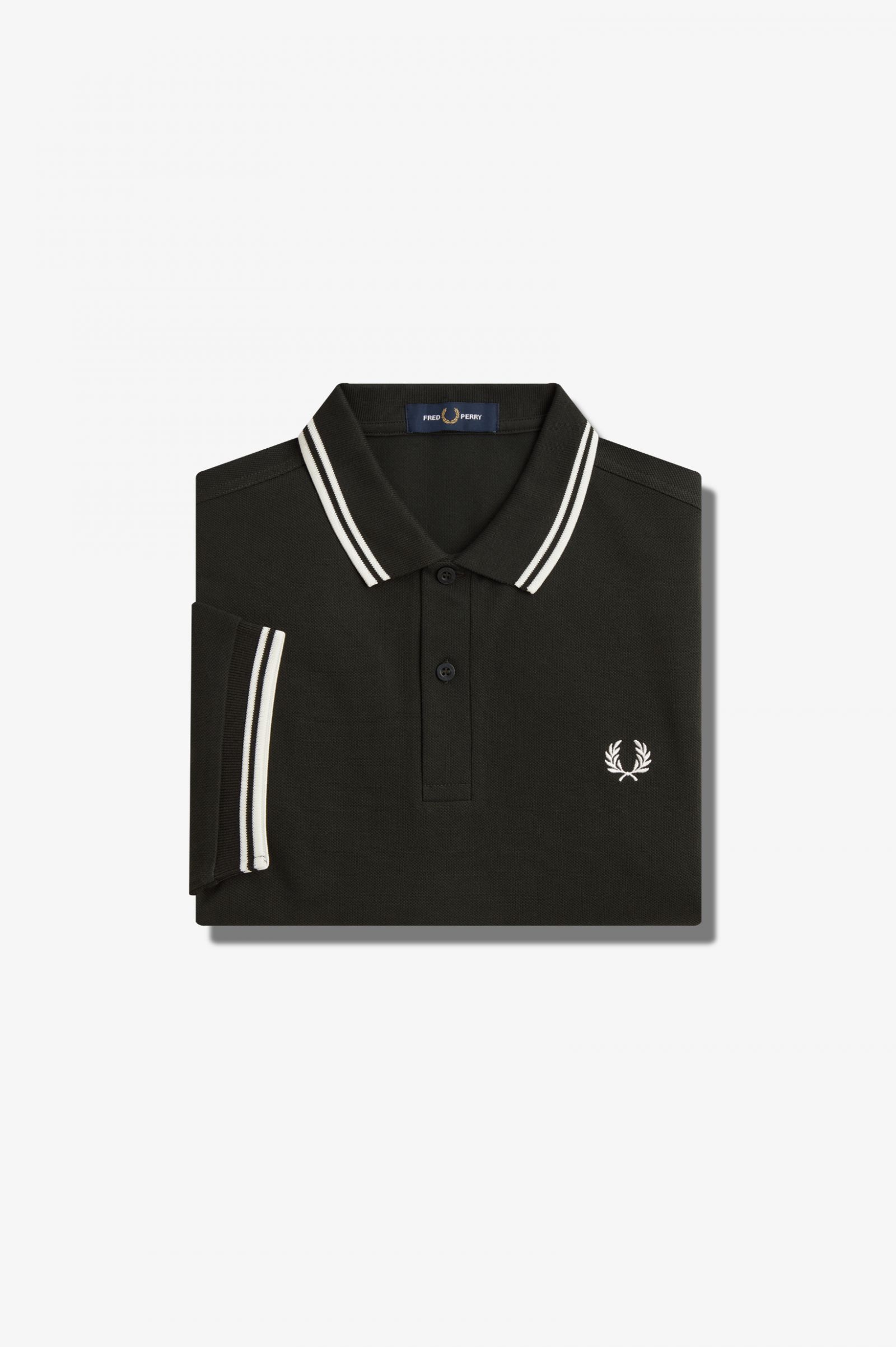 The Fred Perry ShirtM3600 Night Green / Snow White / Snow White