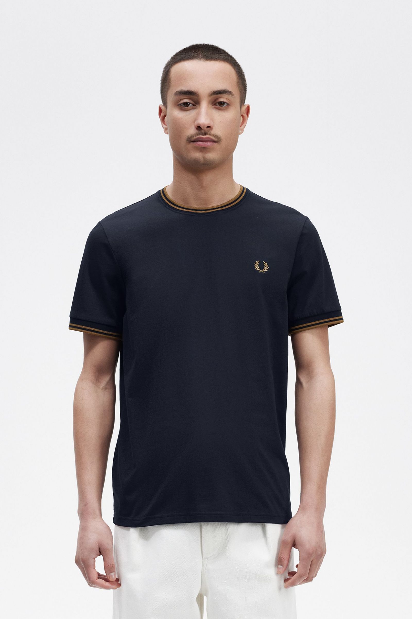 Twin Tipped T-Shirt Navy / Dark Caramel