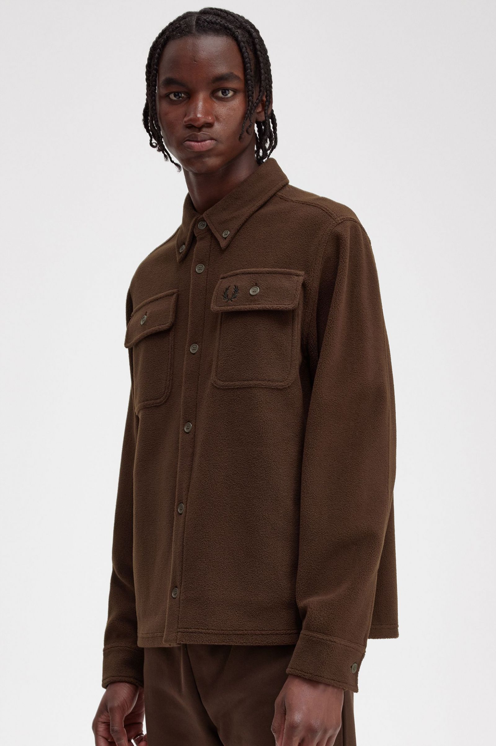 Fleece Overshirt Burnt Tobacco
