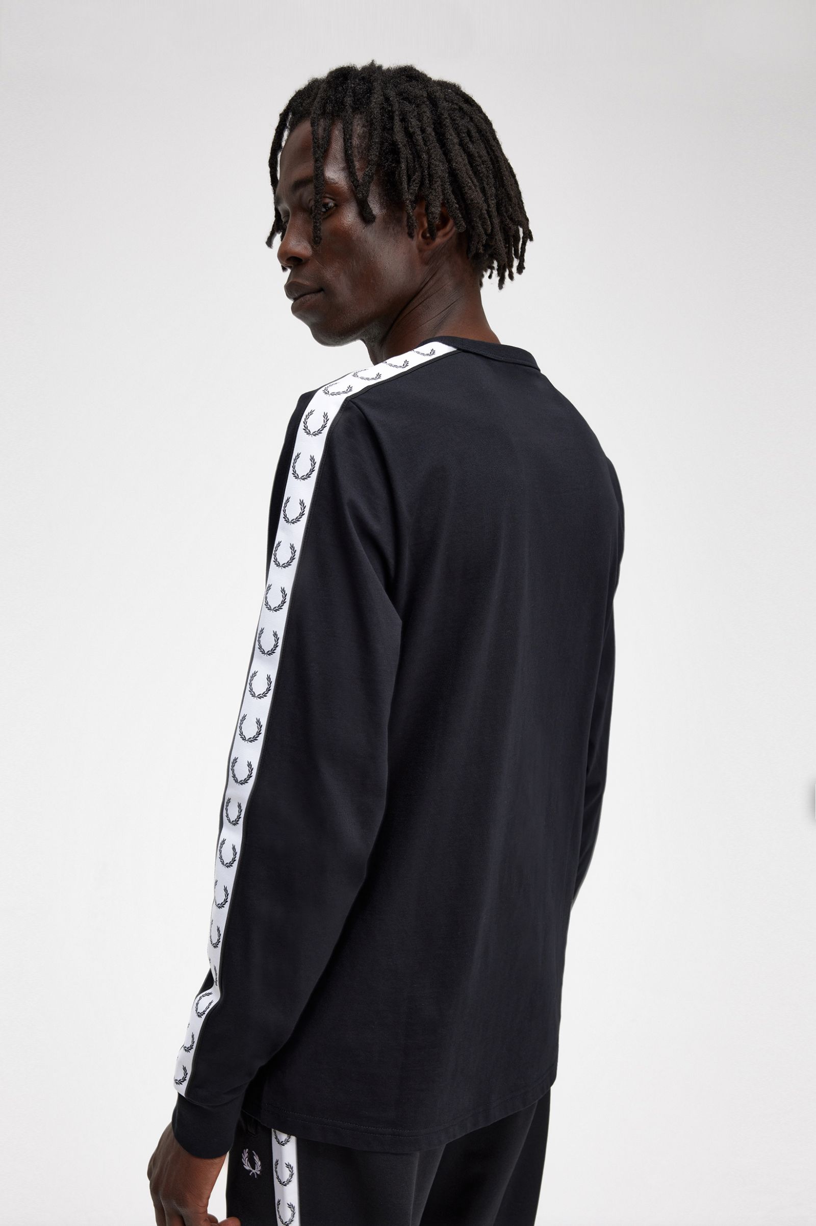 Taped Long Sleeve T-Shirt Black