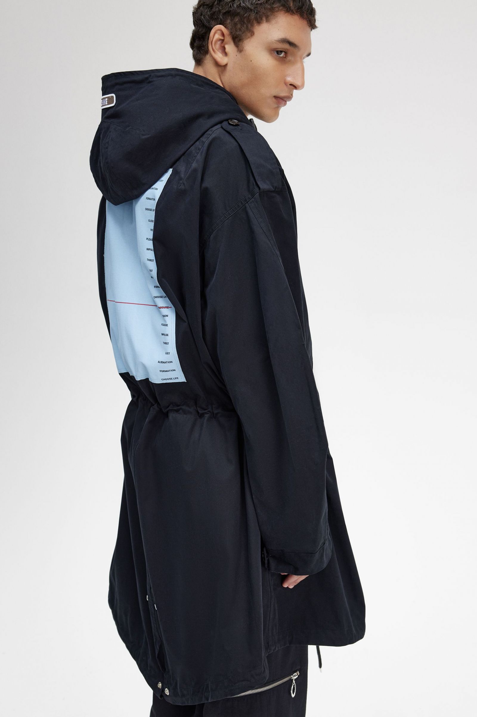 Raf SimonsPrinted Patch Parka Navy