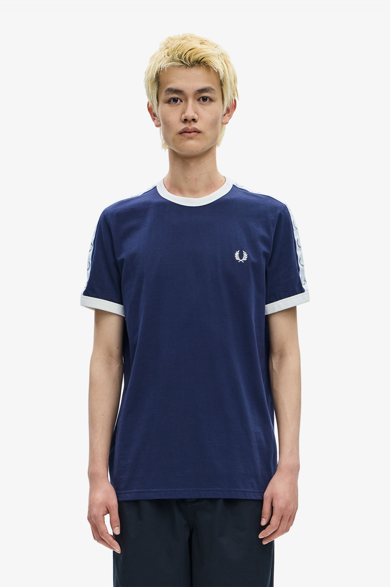 Taped Ringer T-Shirt Carbon Blue