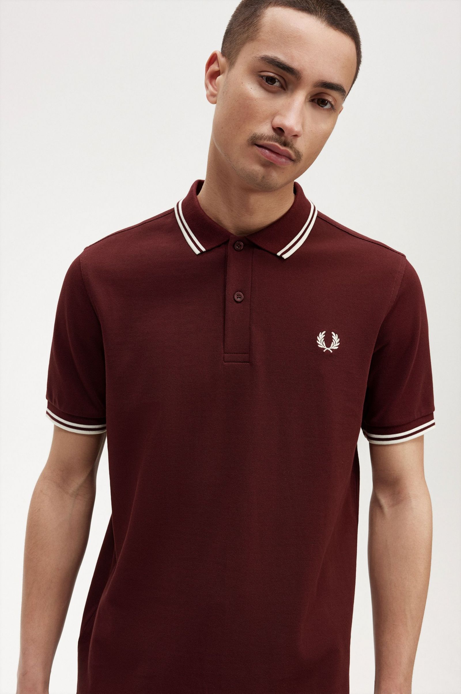 The Fred Perry ShirtM3600 Oxblood / Ecru / Ecru