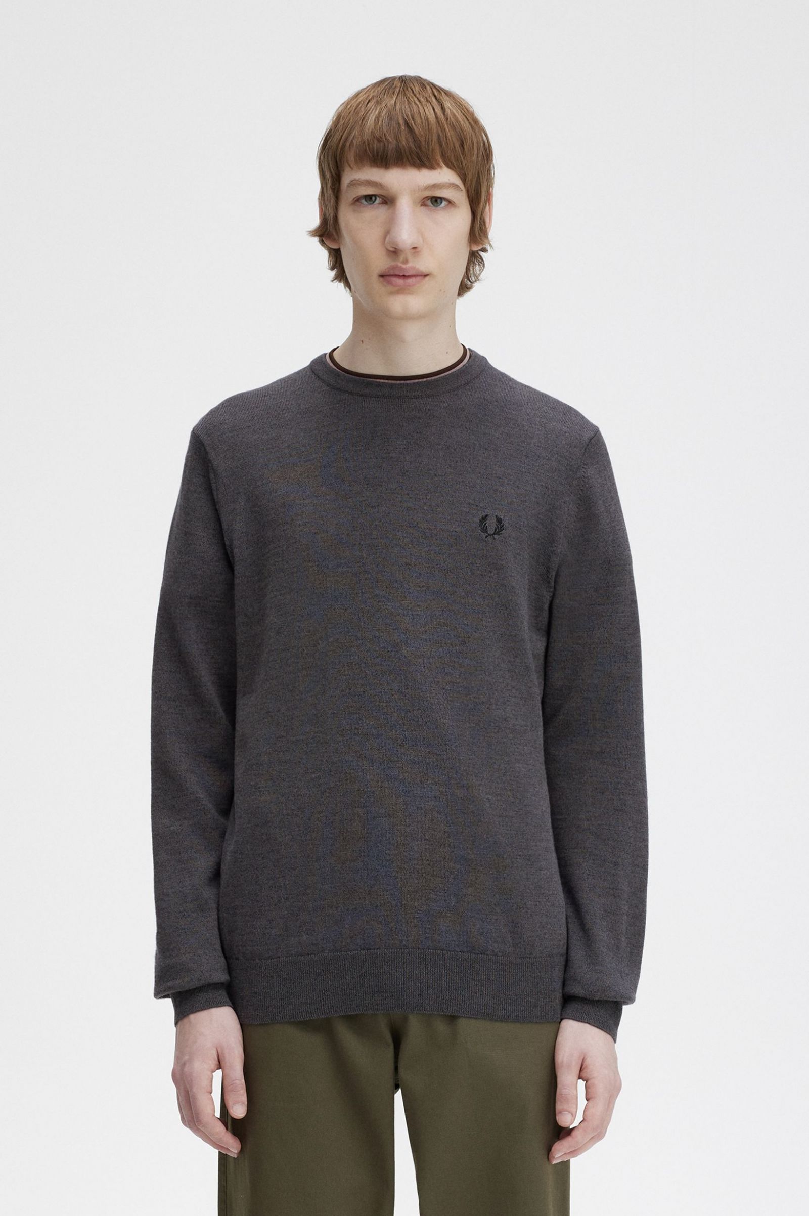 Classic Crew Neck Jumper Dark Grey Marl