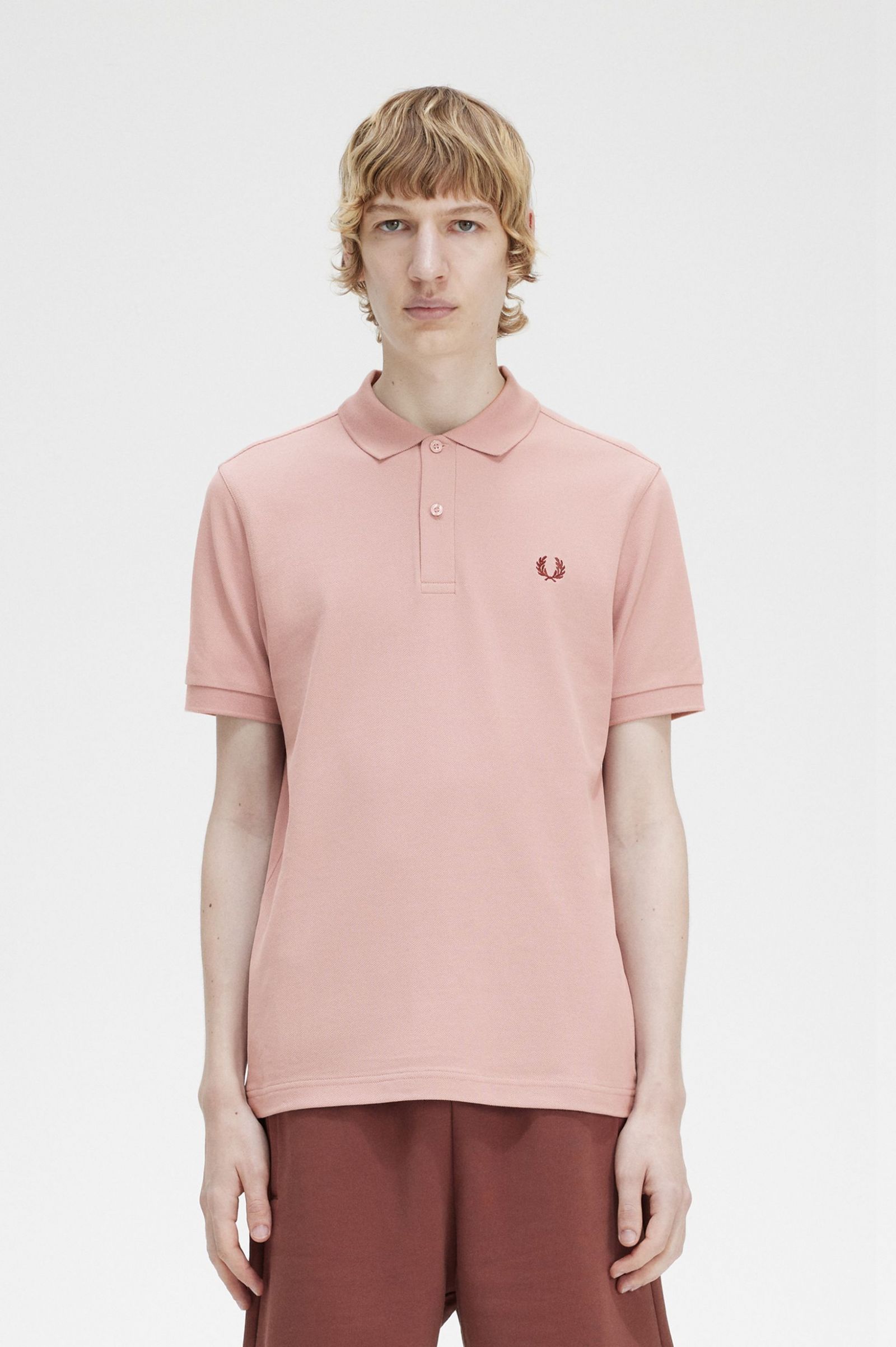 The Fred Perry ShirtM6000 Dusty Rose Pink / Oxblood