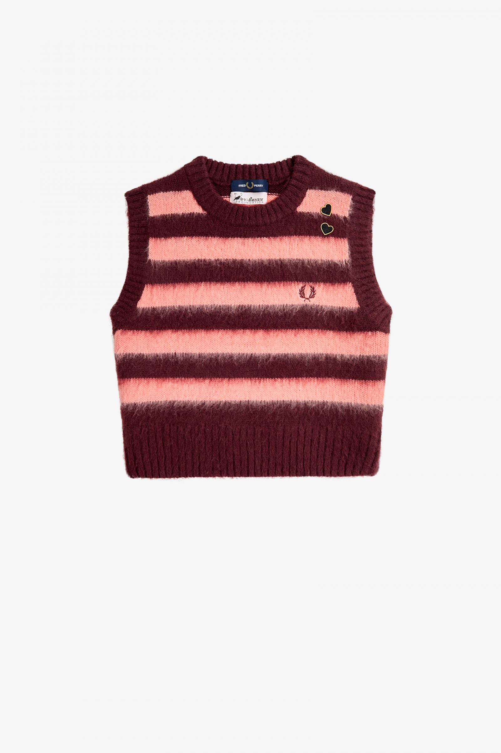 Amy Winehouse FoundationStriped Knitted Tank Oxblood
