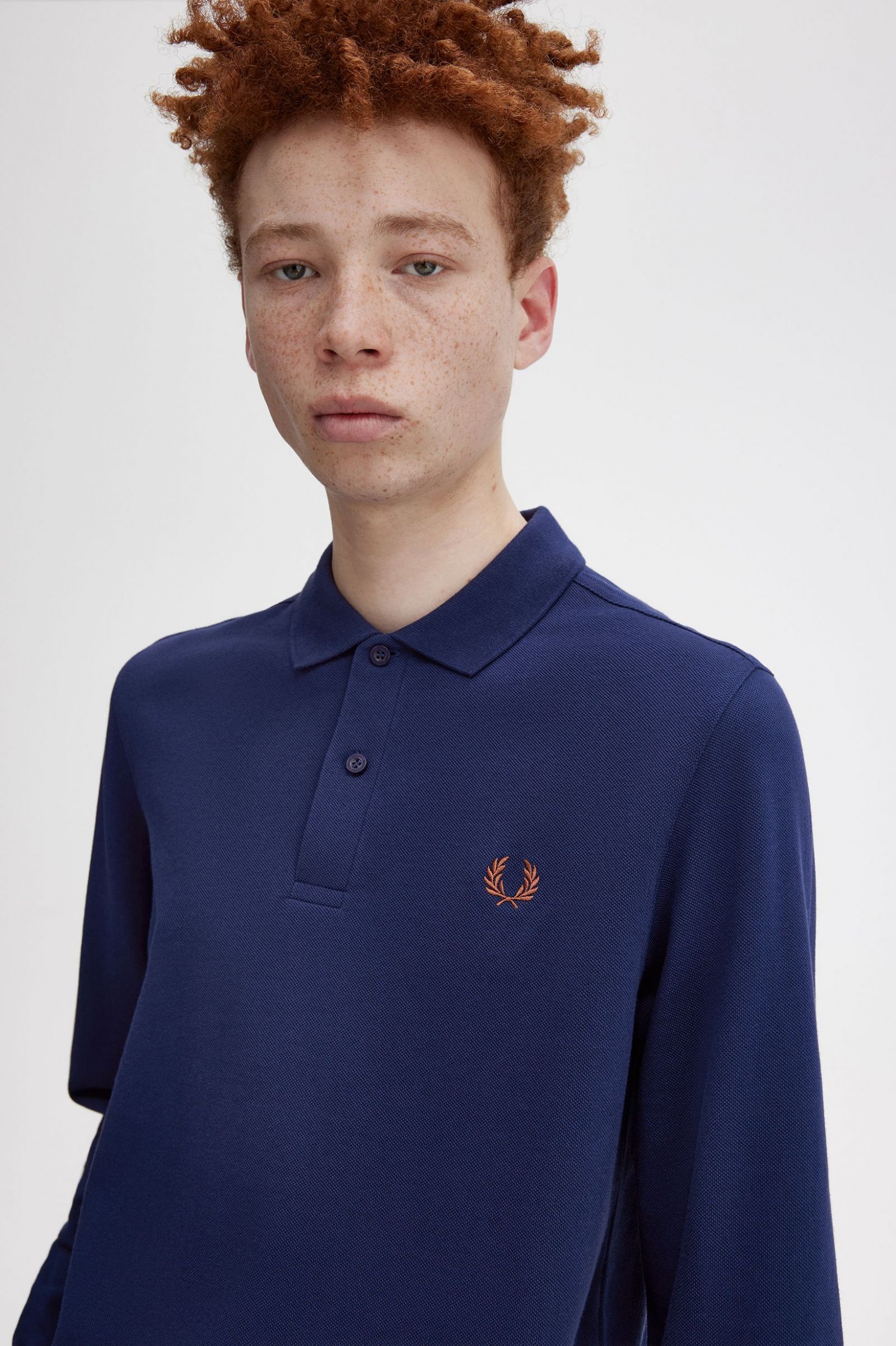 The Fred Perry ShirtM6006 French Navy / Whisky Brown
