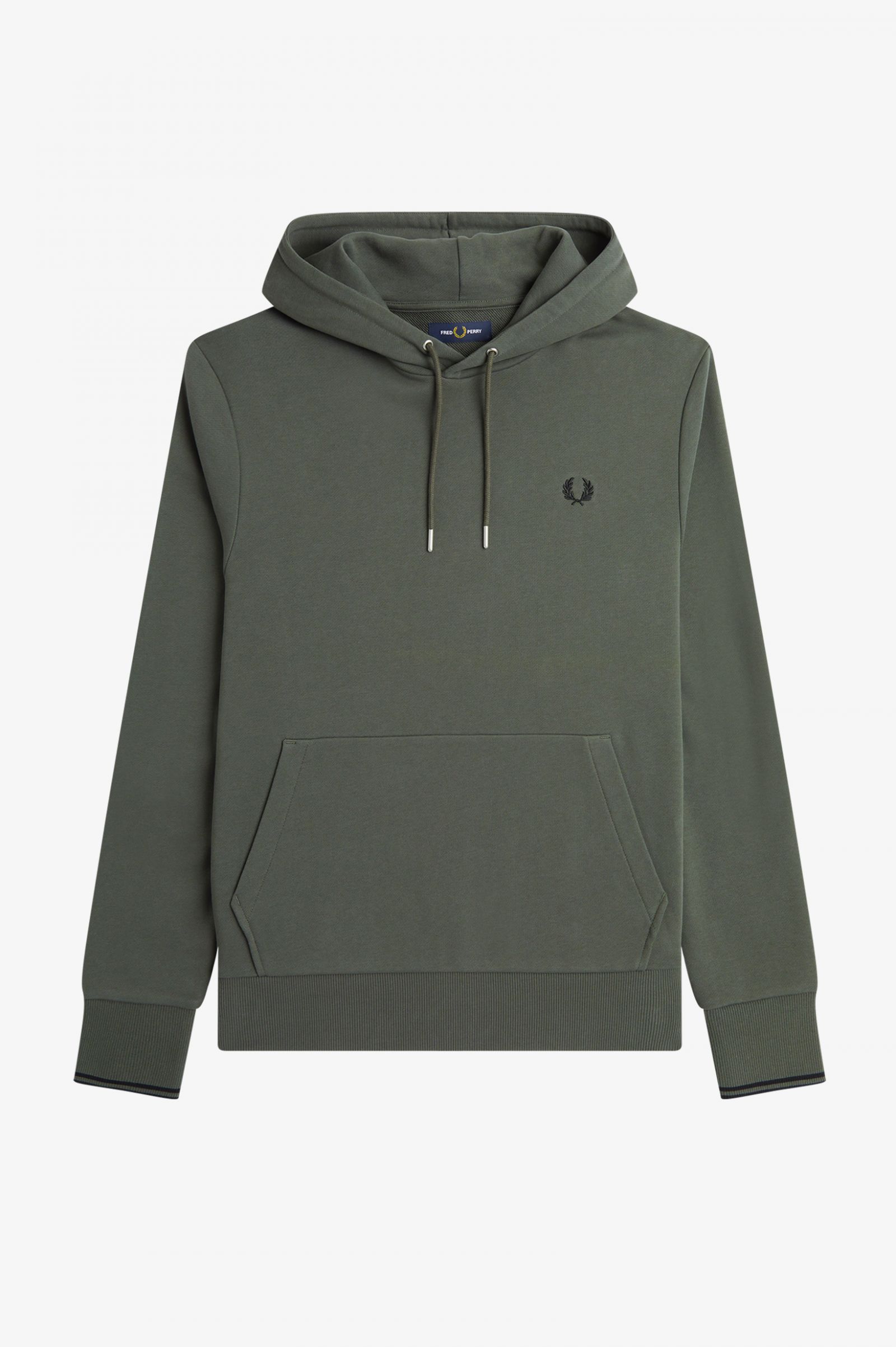 Tipped Hooded Sweatshirt Field Green