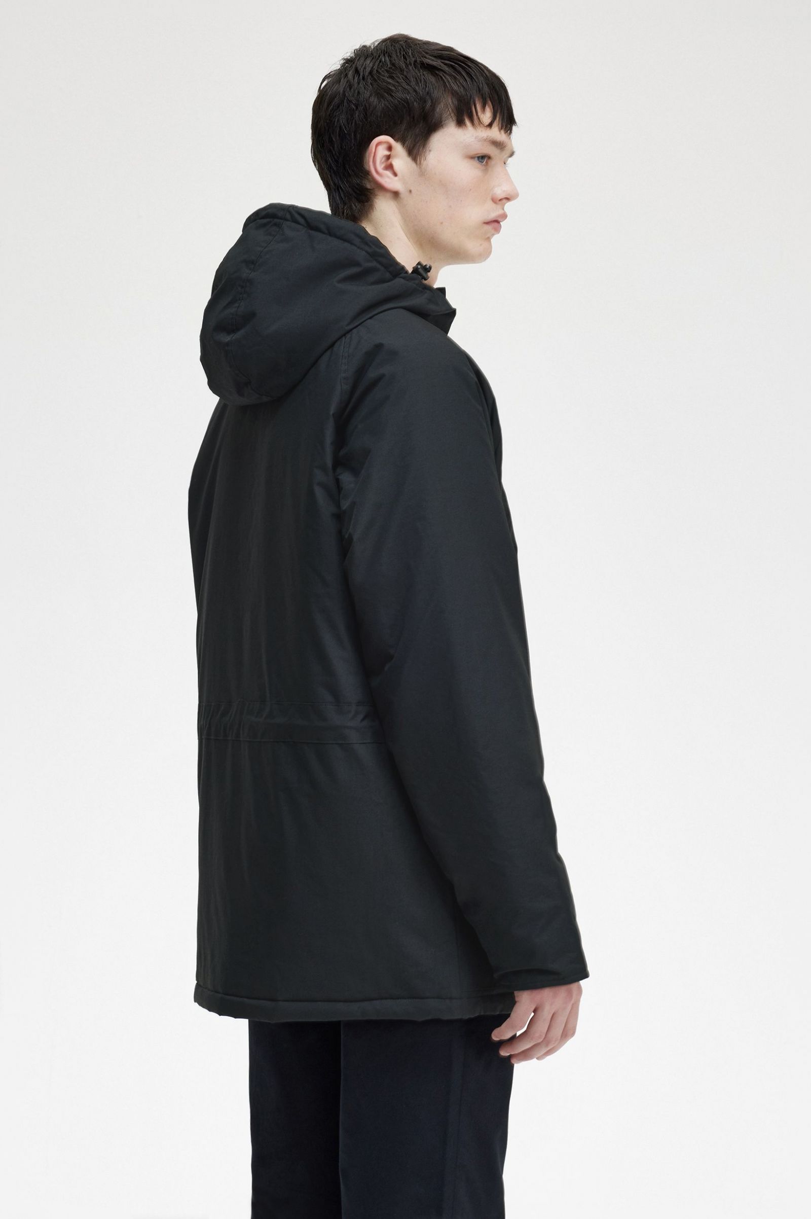 Padded Zip Through Jacket Black