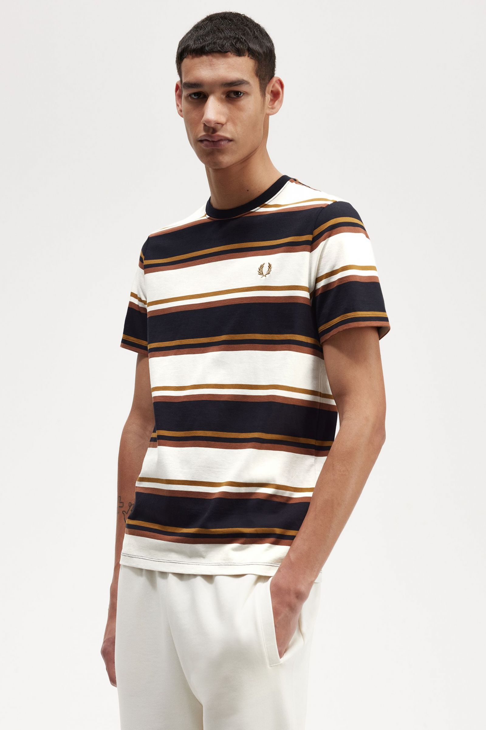 Bold Stripe T-Shirt Ecru
