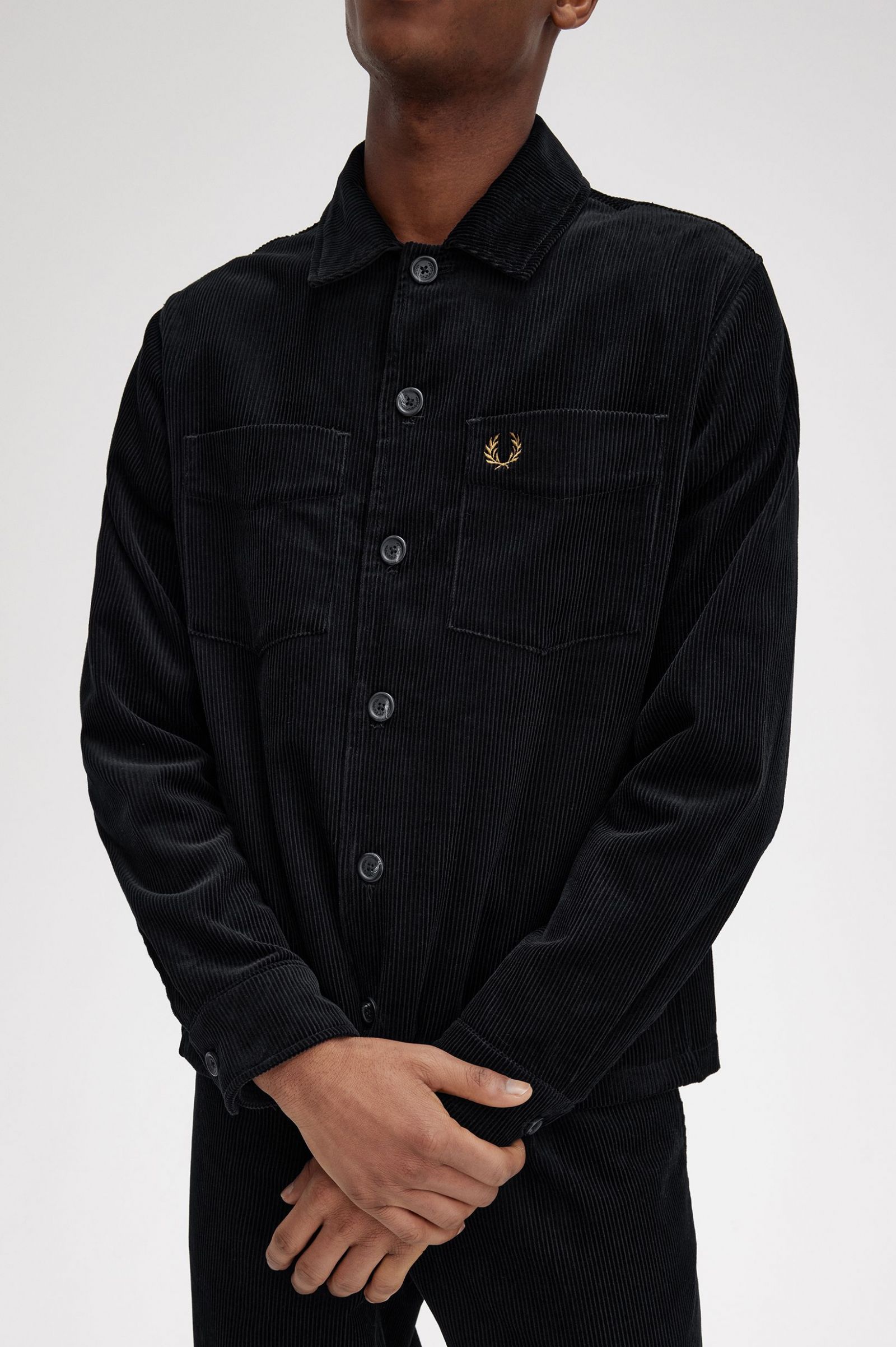 Cord Overshirt Black