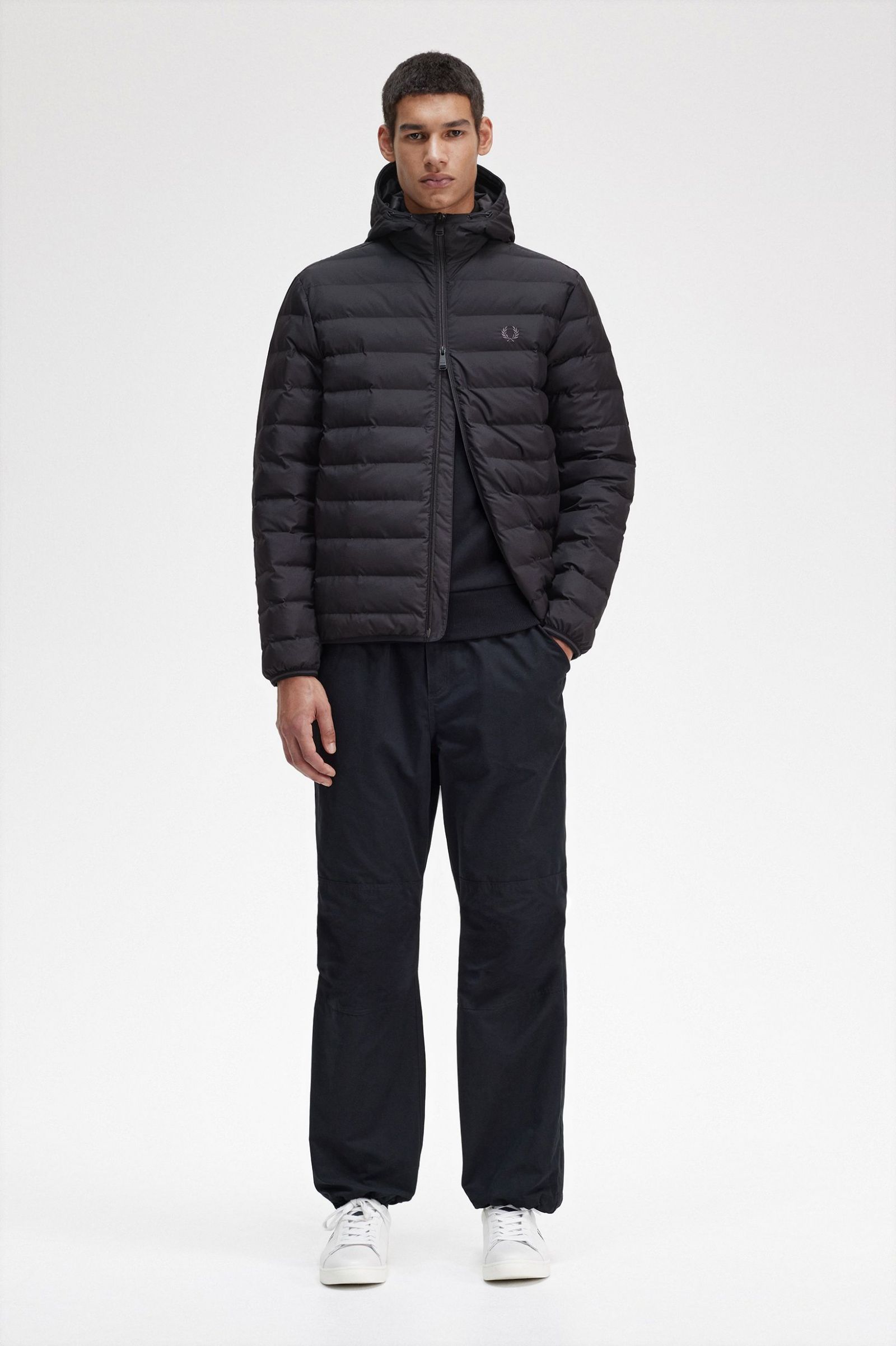 Hooded Insulated Jacket Black